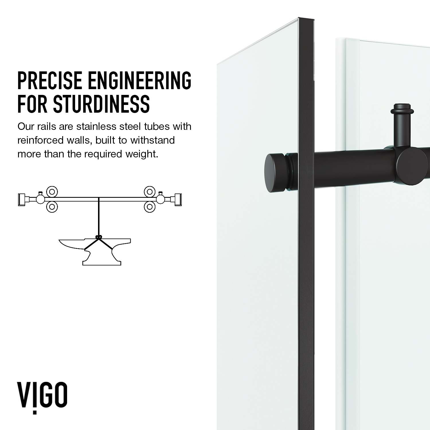 VIGO VG6053MBCL48WL Alcove-Shower-Kit - View #8