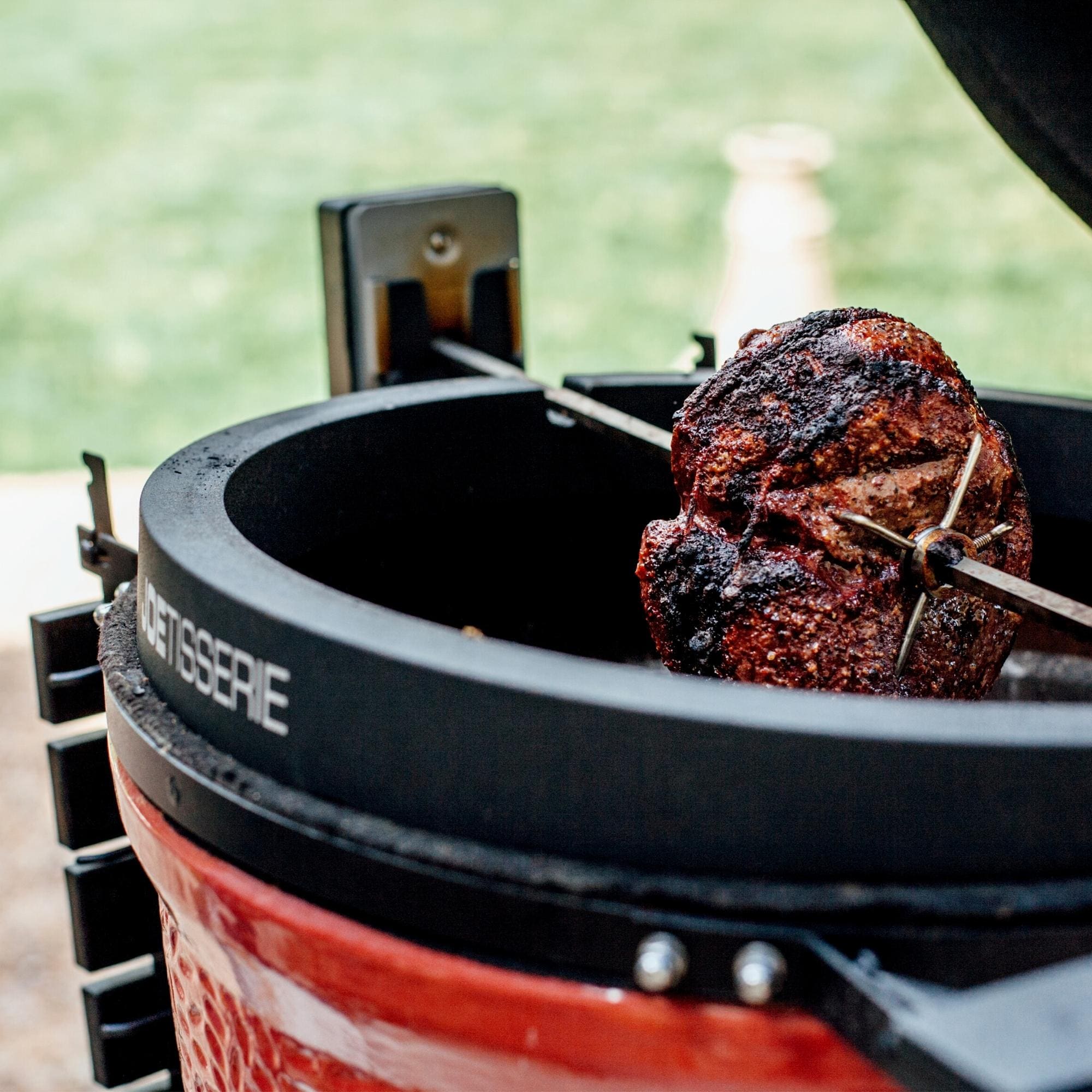 Kamado Joe 24 in Stainless Steel Grill Rotisserie in the Grill