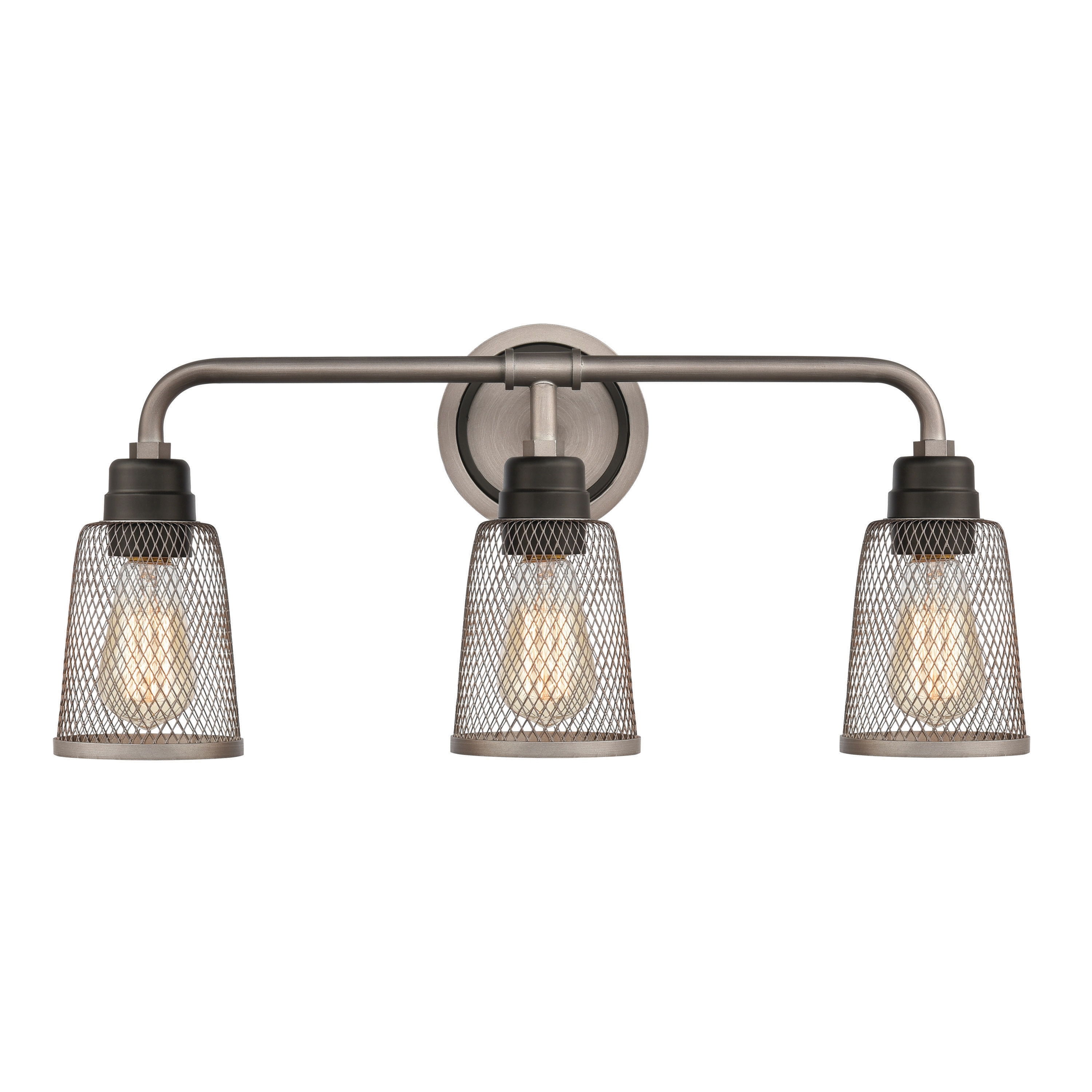 Westmore by ELK Lighting LWVL-220308151 Gridiron 23-in 3-Light Weathered Zinc LED Transitional Vanity Light