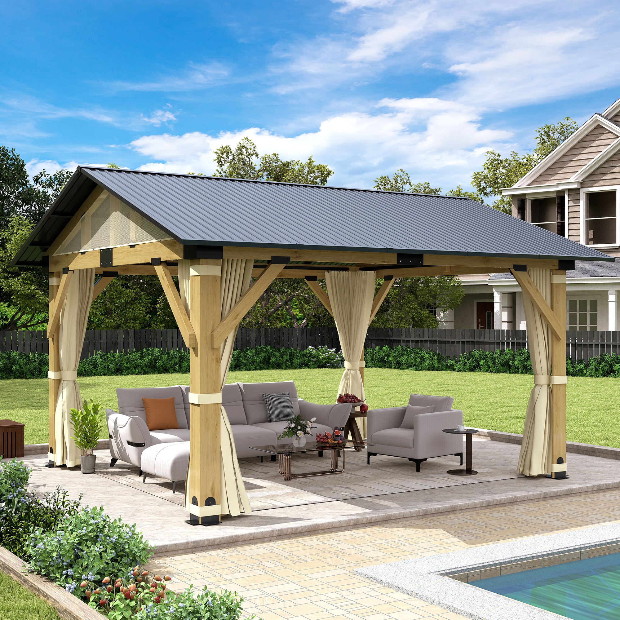 Coveronics LW-RZG-WB-1113 Wood-Resin-Gazebos - View #2