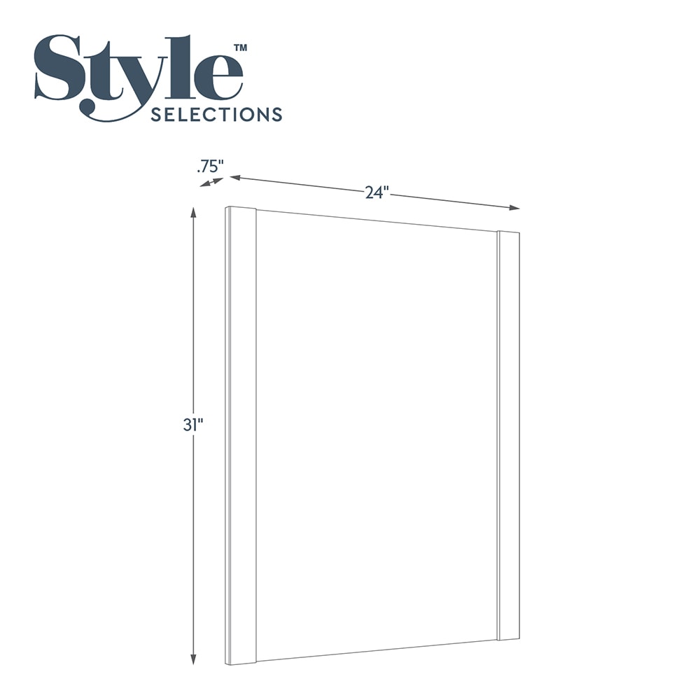 Style Selections Acadia 24 In X 31 In Framed Bathroom Vanity Mirror