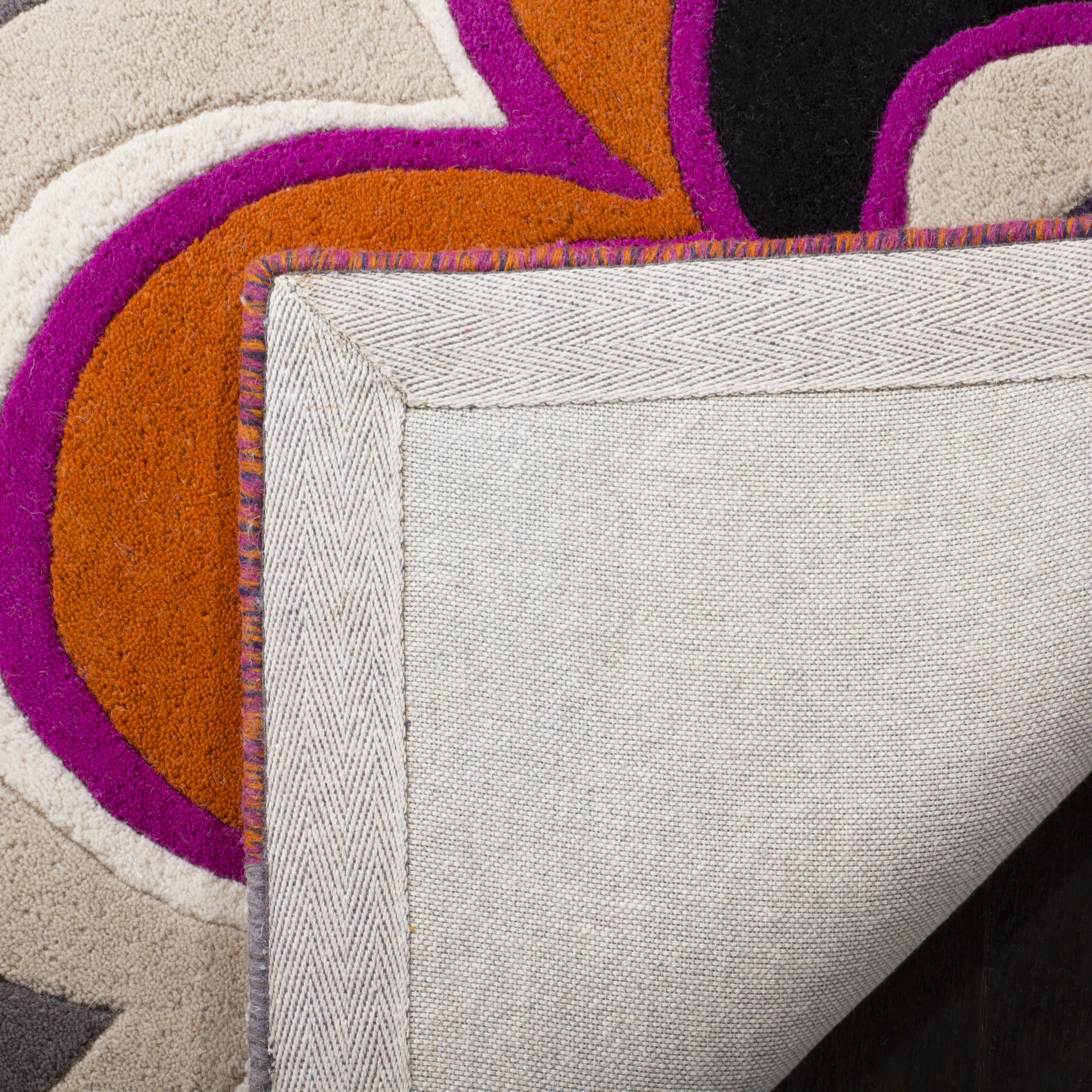 Soho 8' x 8' Square Multi-Color Wool Tufted Area Rug