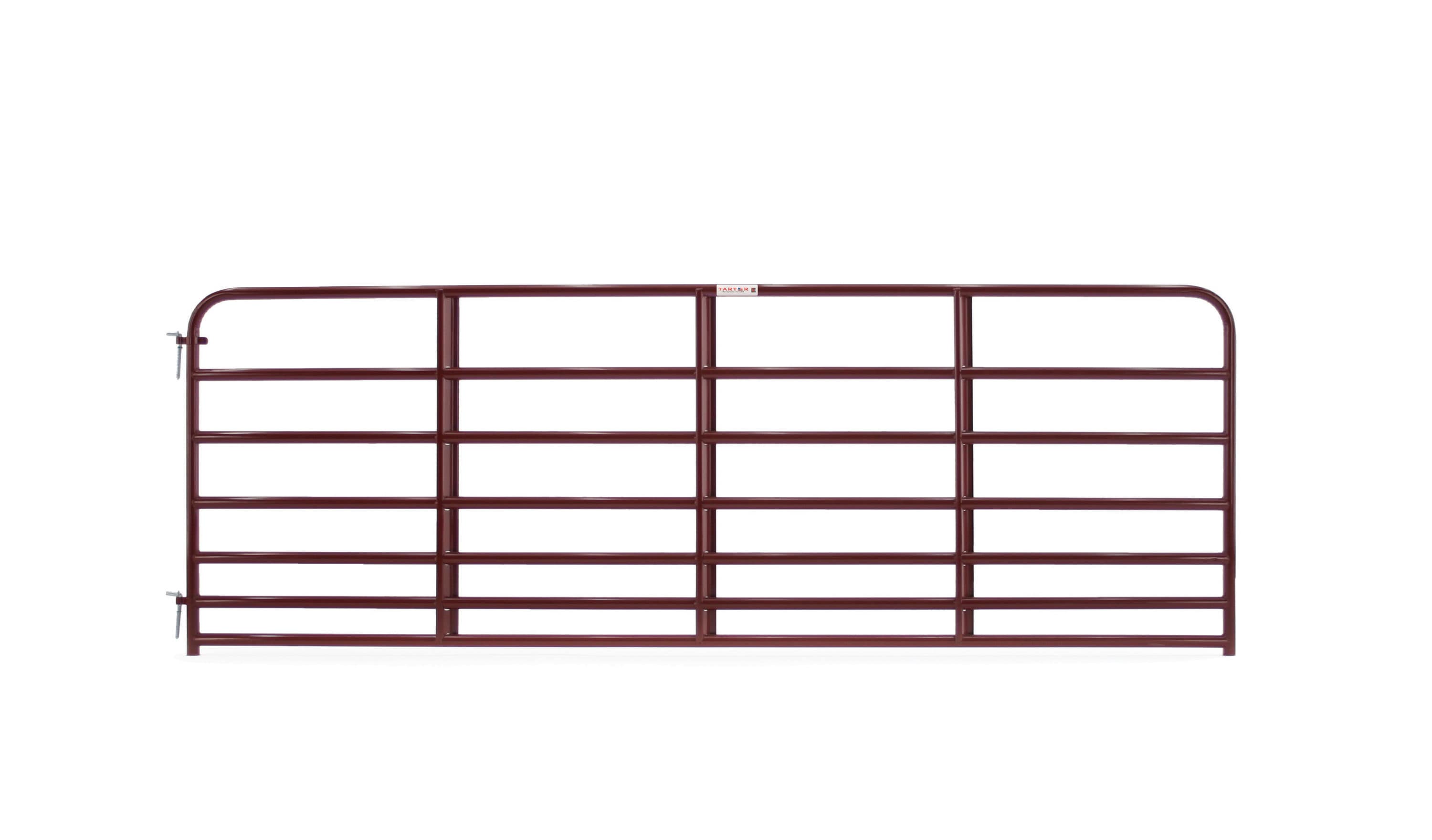 Tarter RRB14 4-ft H x 14-ft W Red e-coat Steel Farm Corral Fence gate