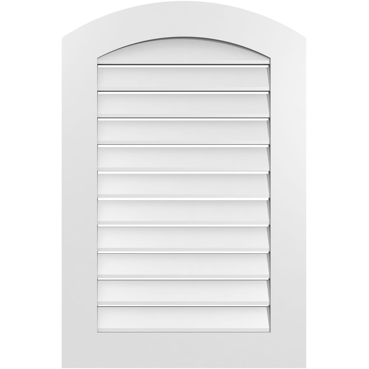 Ekena Millwork GVPAR24X3601SF 24-Inches x 36-Inches Off-white Round top PVC Gable Louver Vent