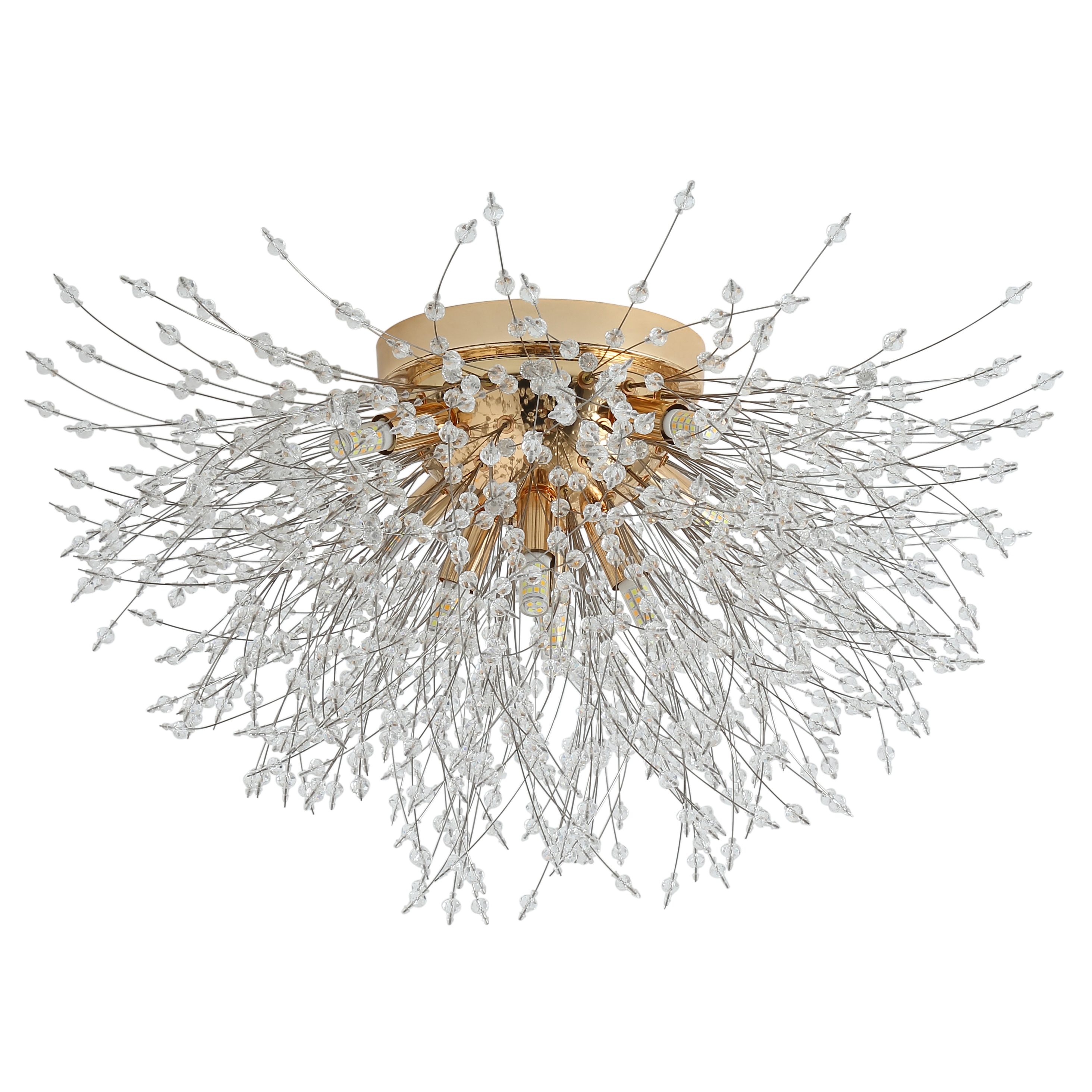 Choseal X-70 8 -Light 21.65-in Bronze Flush Mount Light