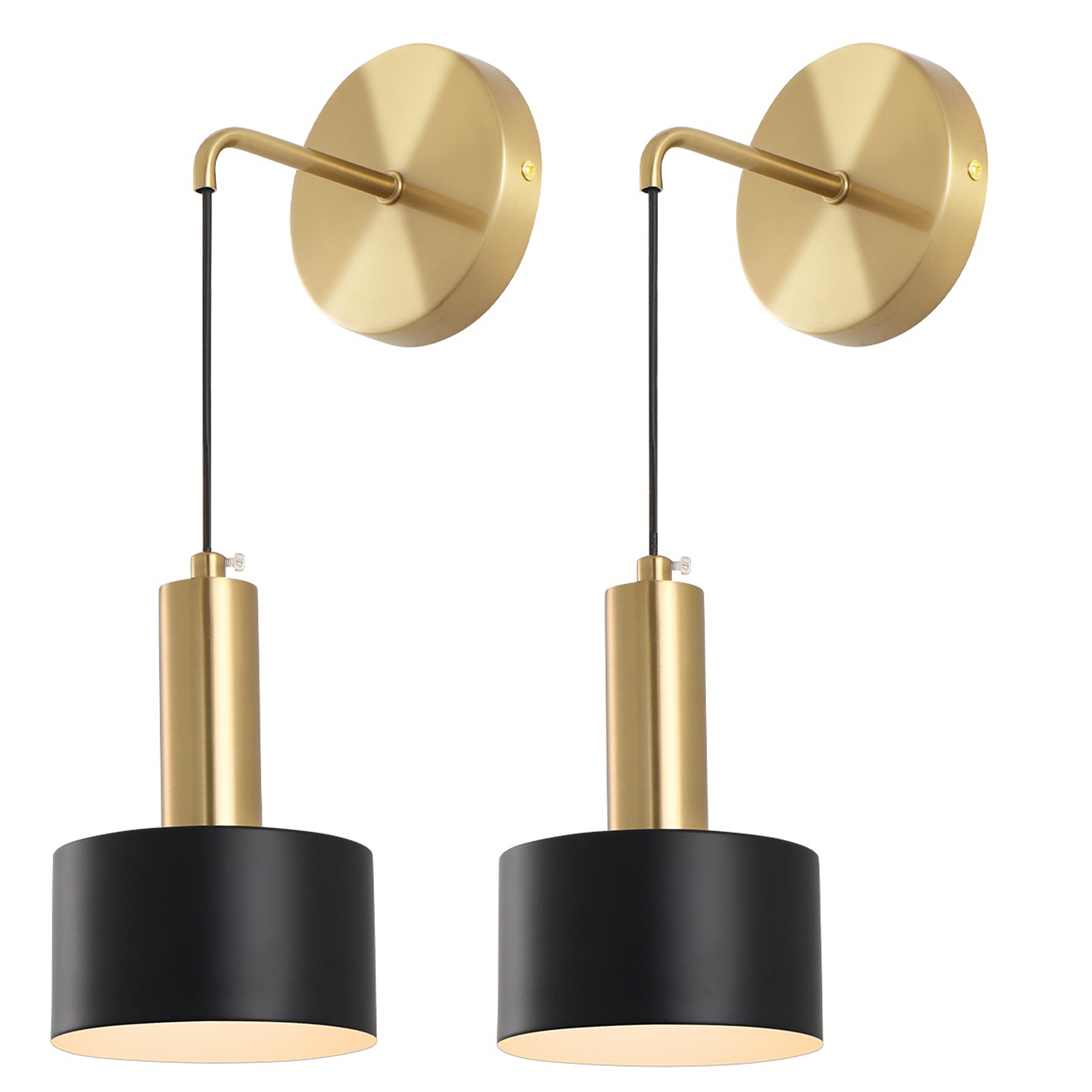 GoYeel ZW064BG02 4.72-in W 2 -Light Multiple colors Industrial Integrated LED Wall Sconce