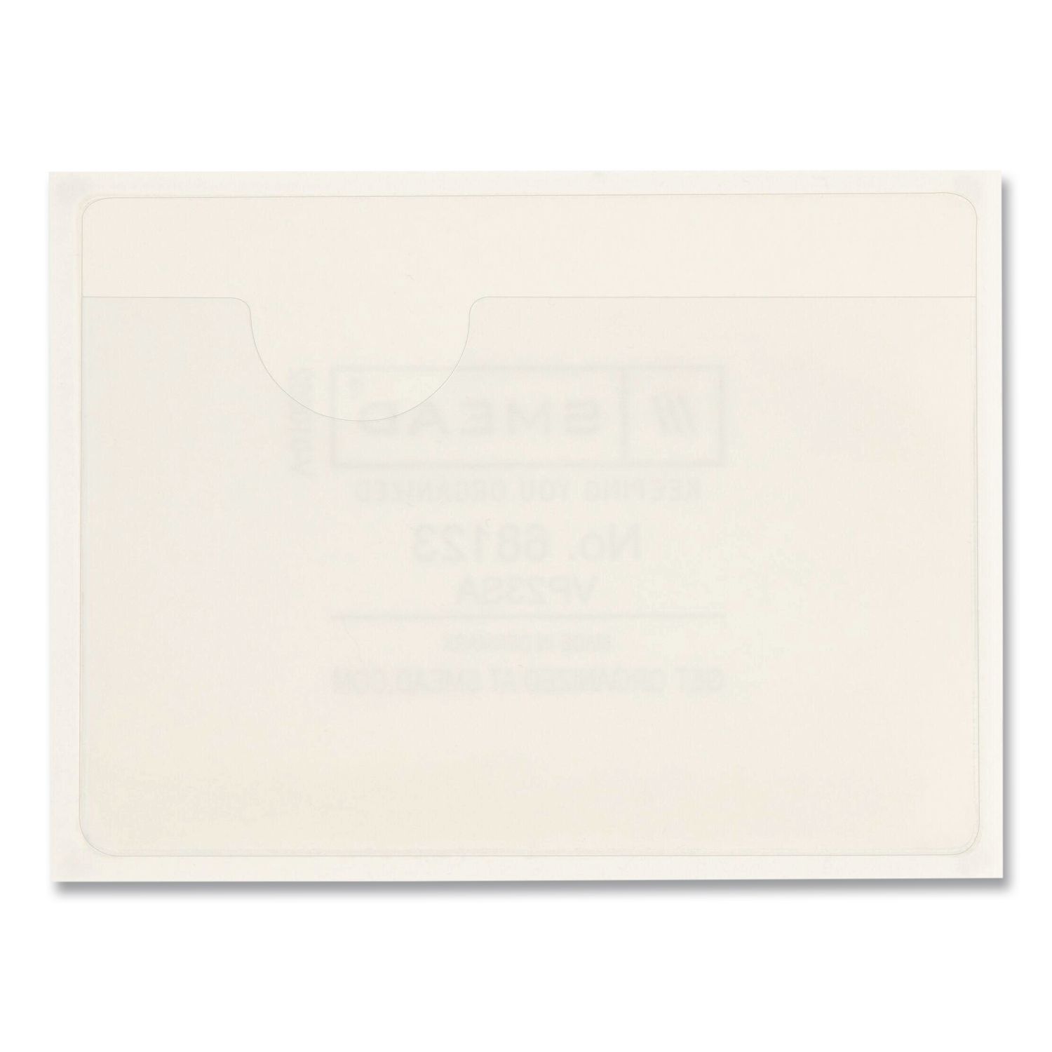 Self Adhesive Poly Pockets Top Load 4.06 x 3 Clear 100 Box