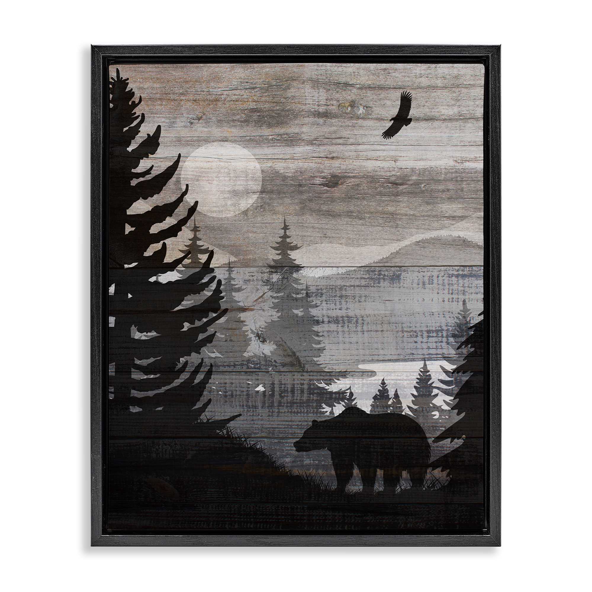 Stupell Industries BS-242-FFB-24X30 Rustic Woodland Evening Floating Frame design by Susan Arnot
