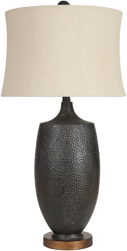 Surya LMP-1025 Cleveland 30-in Black 3-way Table Lamp with Fabric Shade