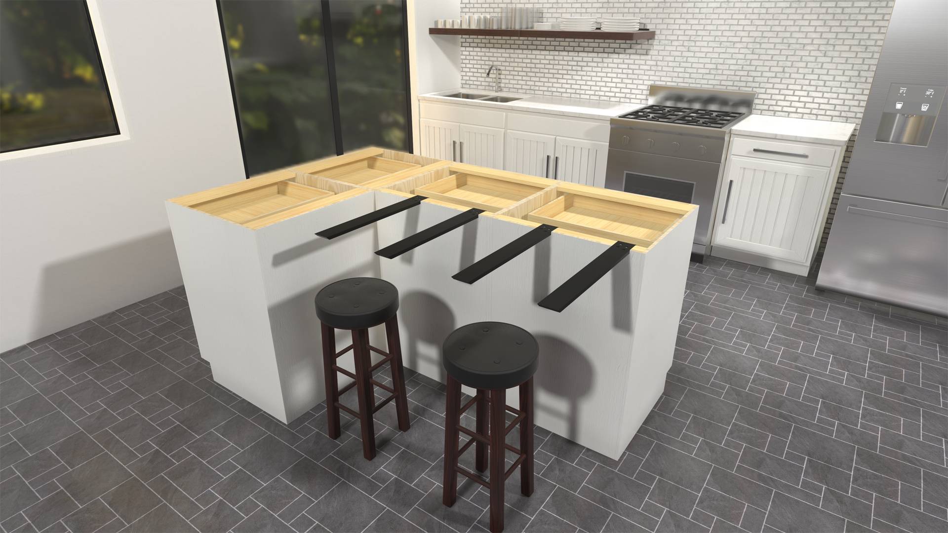 The Original Granite Bracket LB-20 Shelving-Hardware - View #3