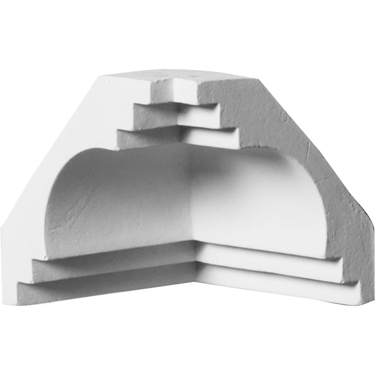 Ekena Millwork MIC02X02DU Dublin 2-1/2-in x 2-3/4-in Exterior Primed Polyurethane Traditional 205383 Inside corner Crown Moulding Block