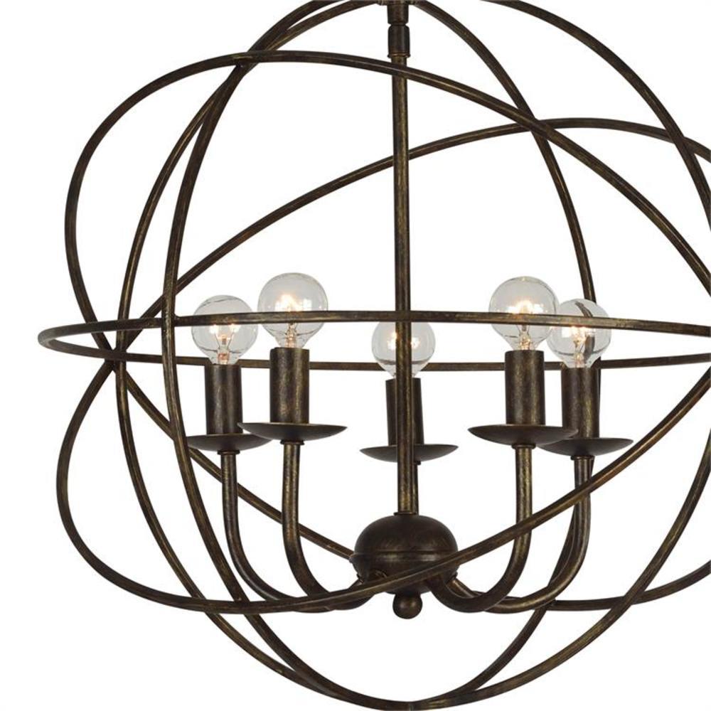 Elegant Mini Cage Chandelier with Clear Glass Drops in English Bronze