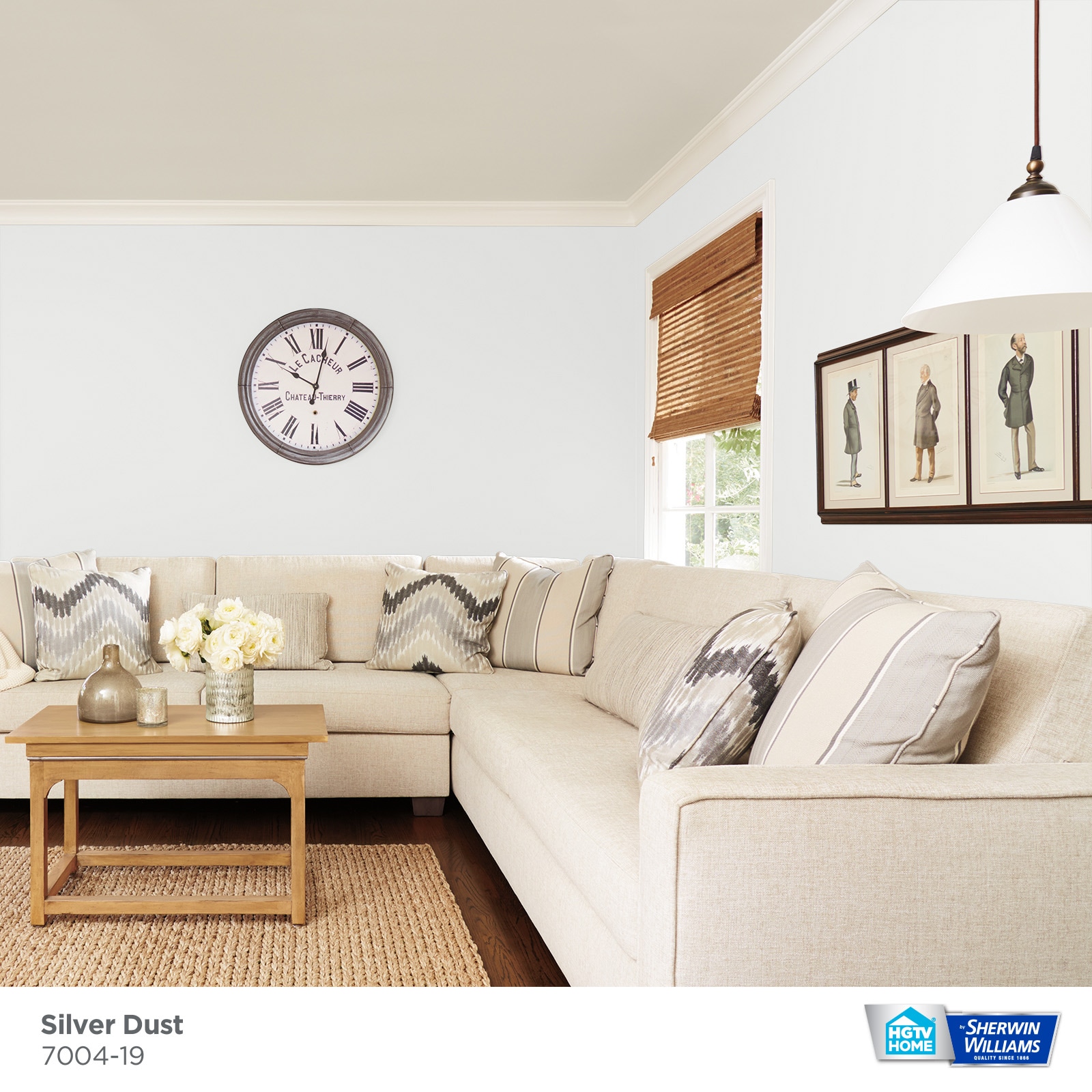 HGTV HOME by Sherwin-Williams Showcase Flat Silver Dust 7004-19