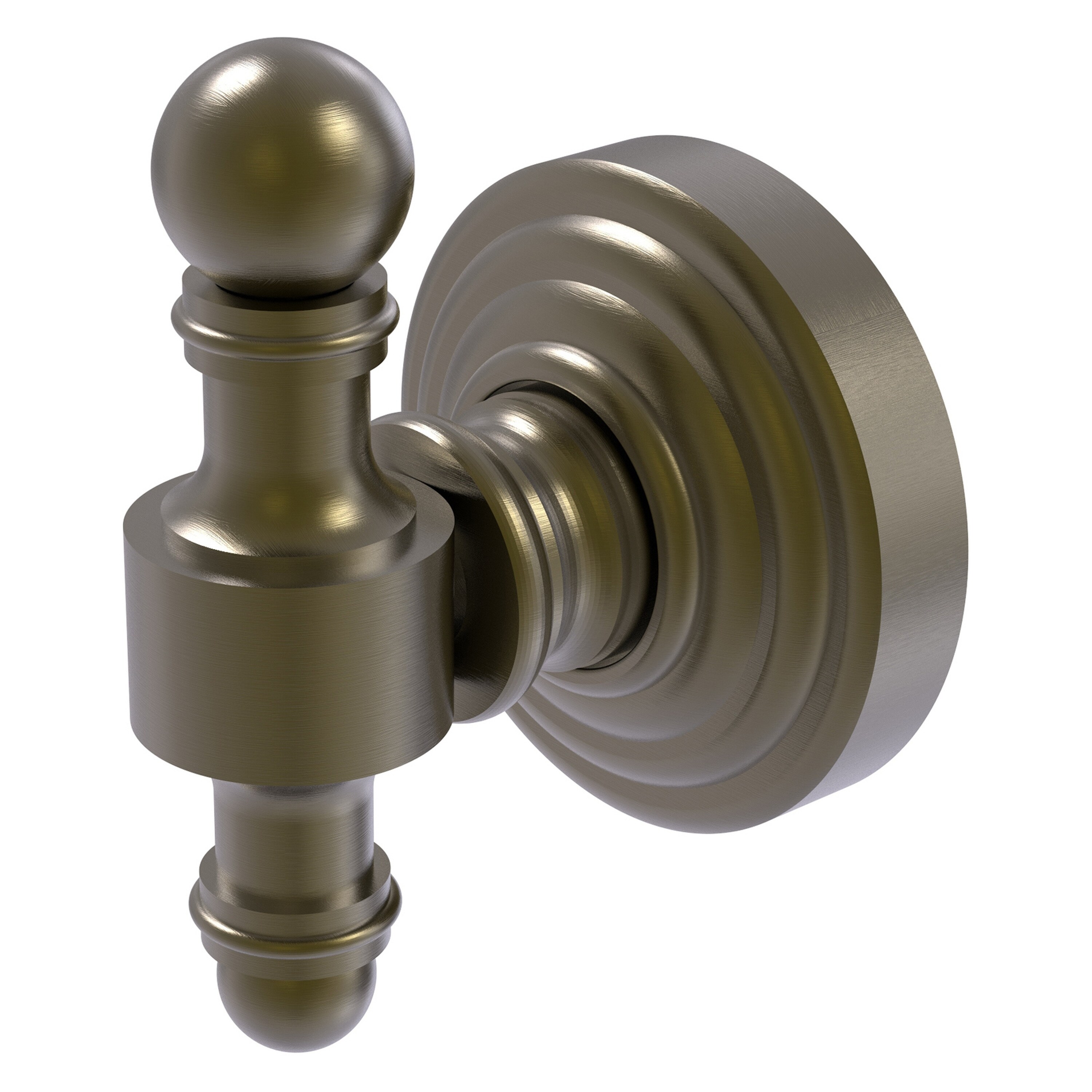 Allied Brass RW-20-ABR Retro Wave Antique Brass Single -Hook Wall mount Towel Hook
