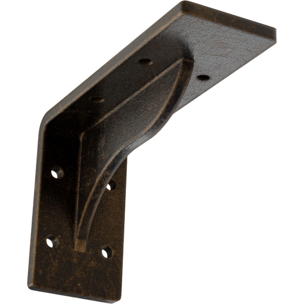 Ekena Millwork BKTM02X06X03EBABS Embrey 6-in x 2-in x 3.75-in Antique brass Steel Mounting bracket