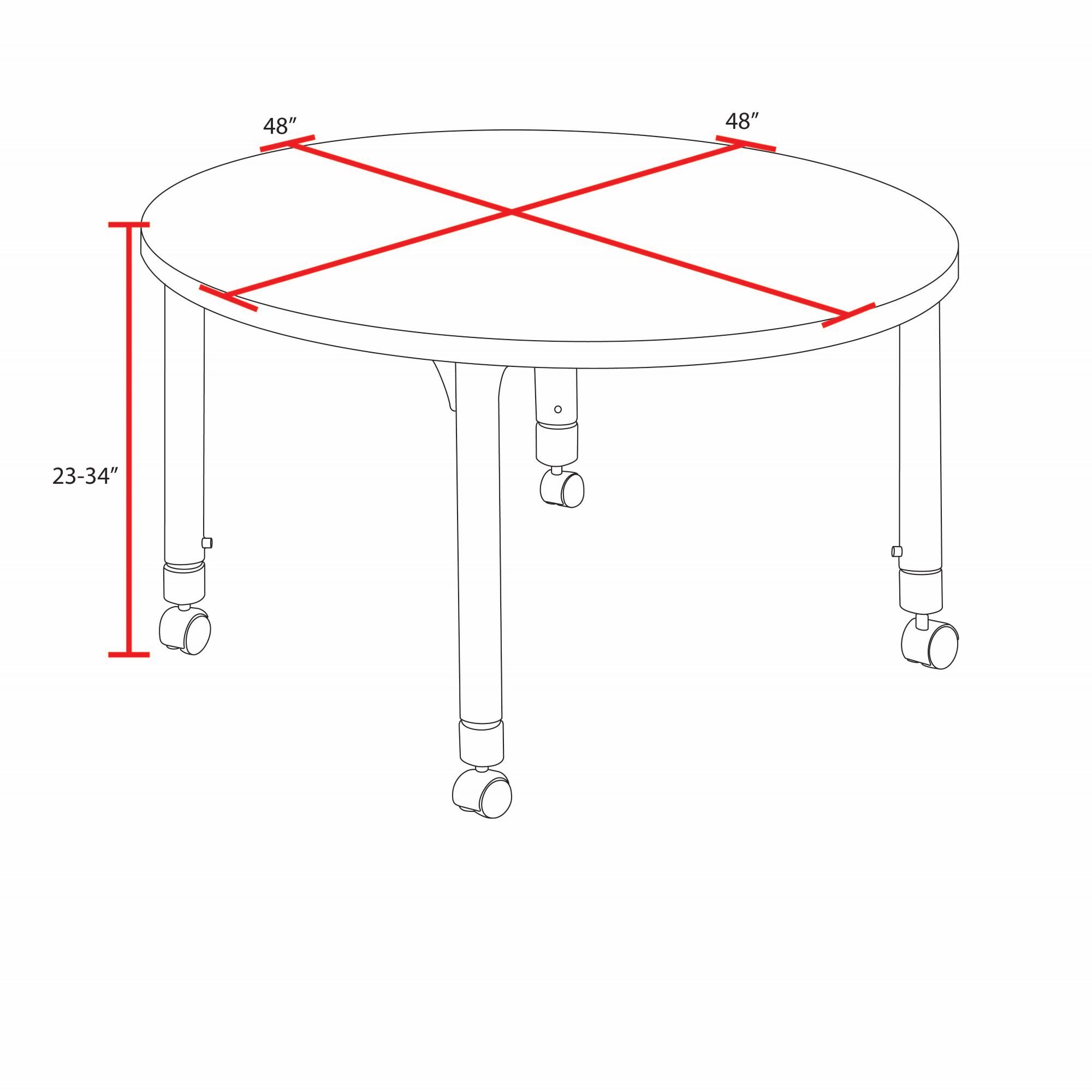 Regency TB48RNDPLAPCGY45BK Dining-Sets - View #3