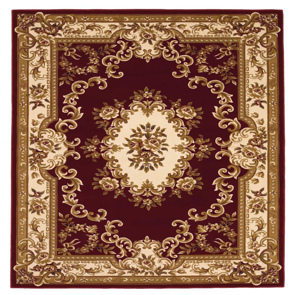 HomeRoots 353668 Bernadette 3 X 4 (ft) Rag Red Ivory Indoor Border Area Rug