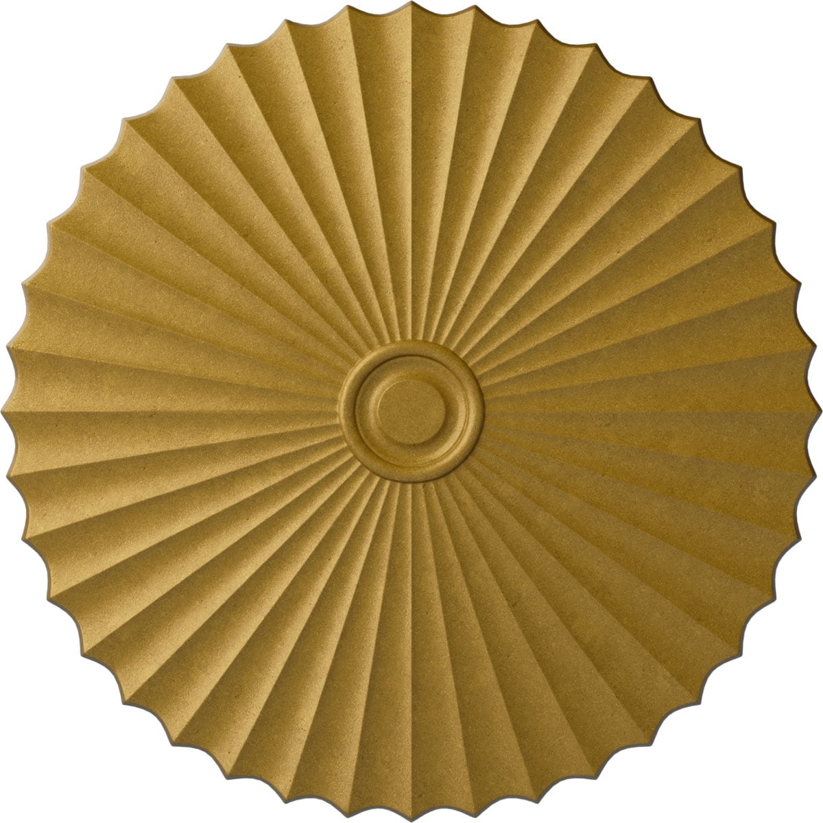 Ekena Millwork CM48SHPGS Shakuras 47.625-in W x 47.625-in L Painted Pharaohs Gold Polyurethane Whole Ceiling Medallion