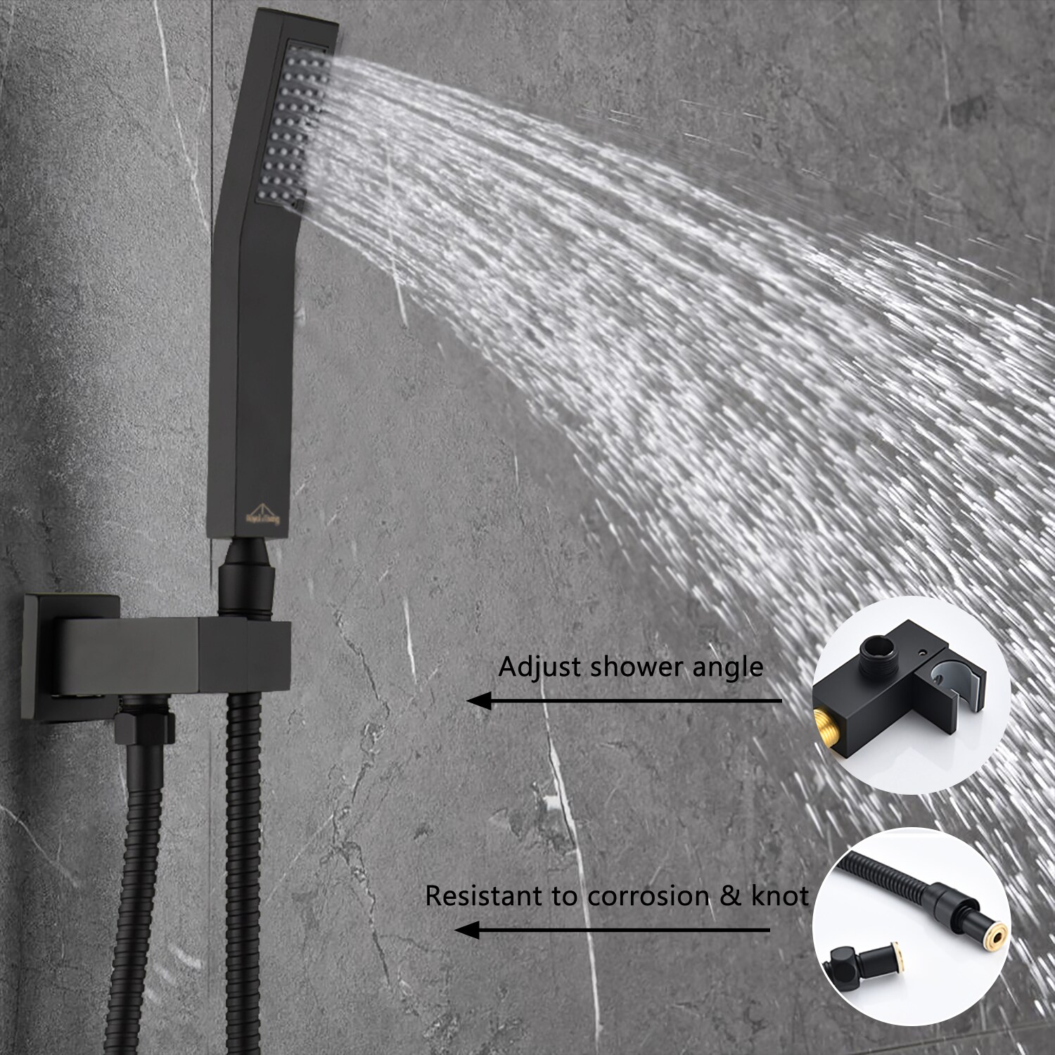 Clihome MS-A3809-12MB Showerhead-Bar-Panels - View #4