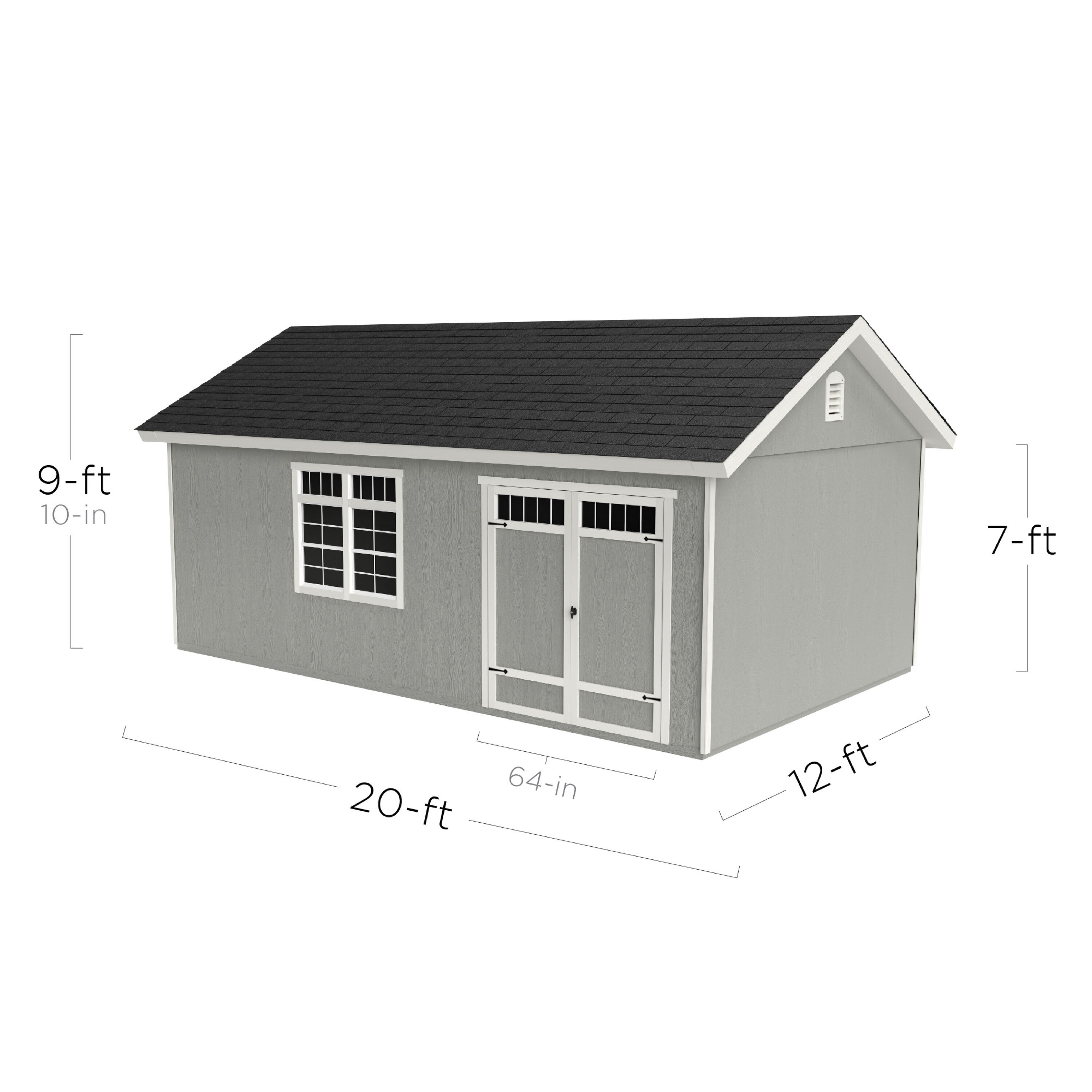 Heartland Kennedale 20-ft x 12-ft Wood Storage Shed (Floor Included) in ...