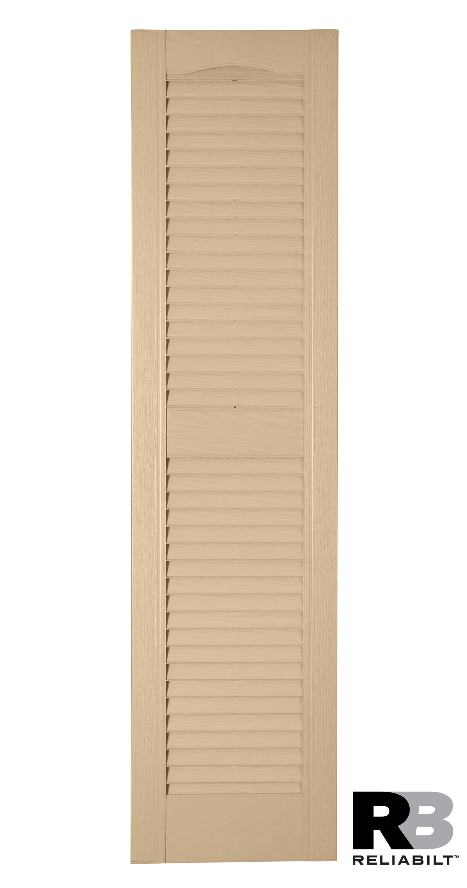 RELIABILT LVRCT1248011 12-in W x 48-in H Sandalwood Louvered Polypropylene Exterior Shutters ( 2 -Pack )