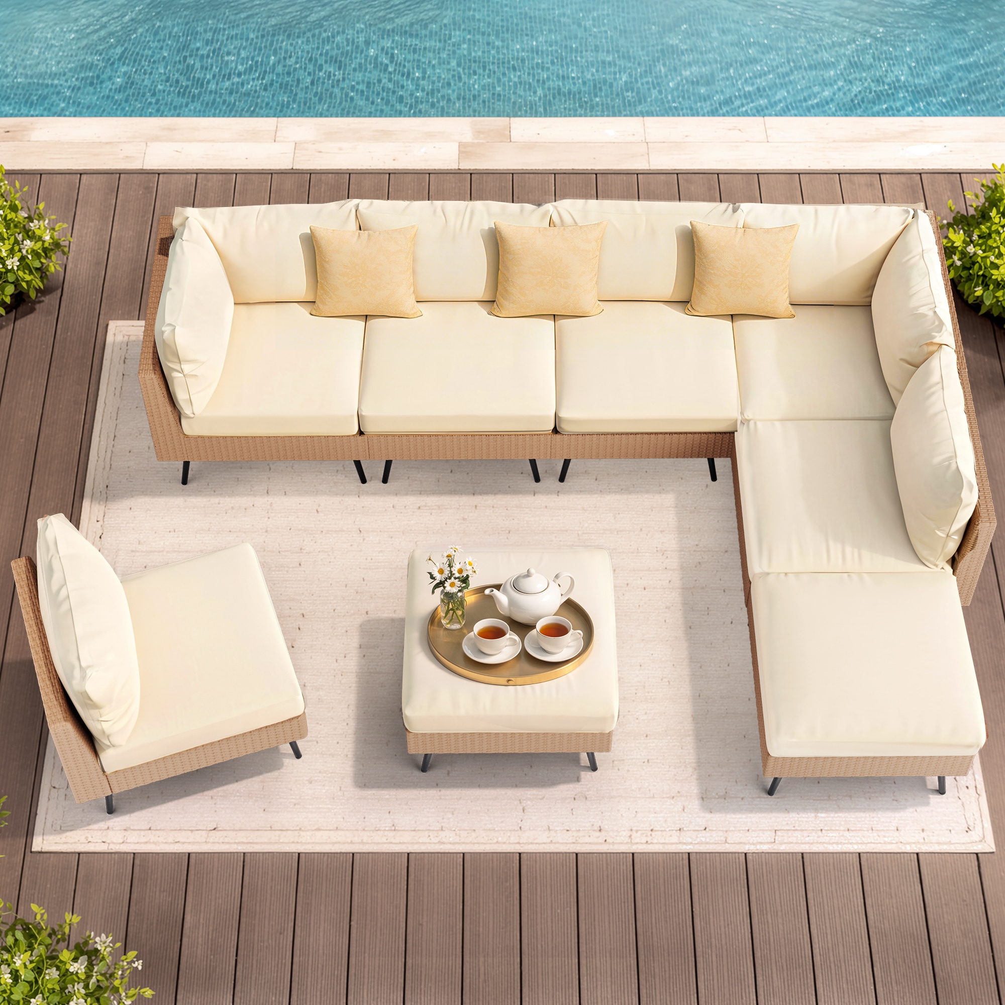 PamaPic TB-SF-8JT-WL1 Patio-Conversation-Sets - View #5