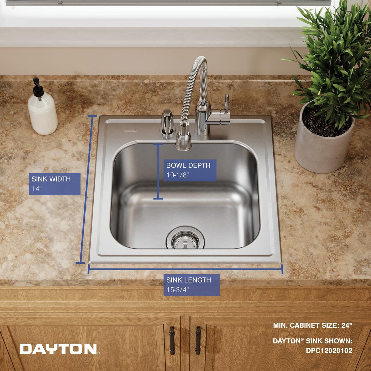 Elkay Dayton Stainless Steel Single Bowl Drop-In Laundry Sink
