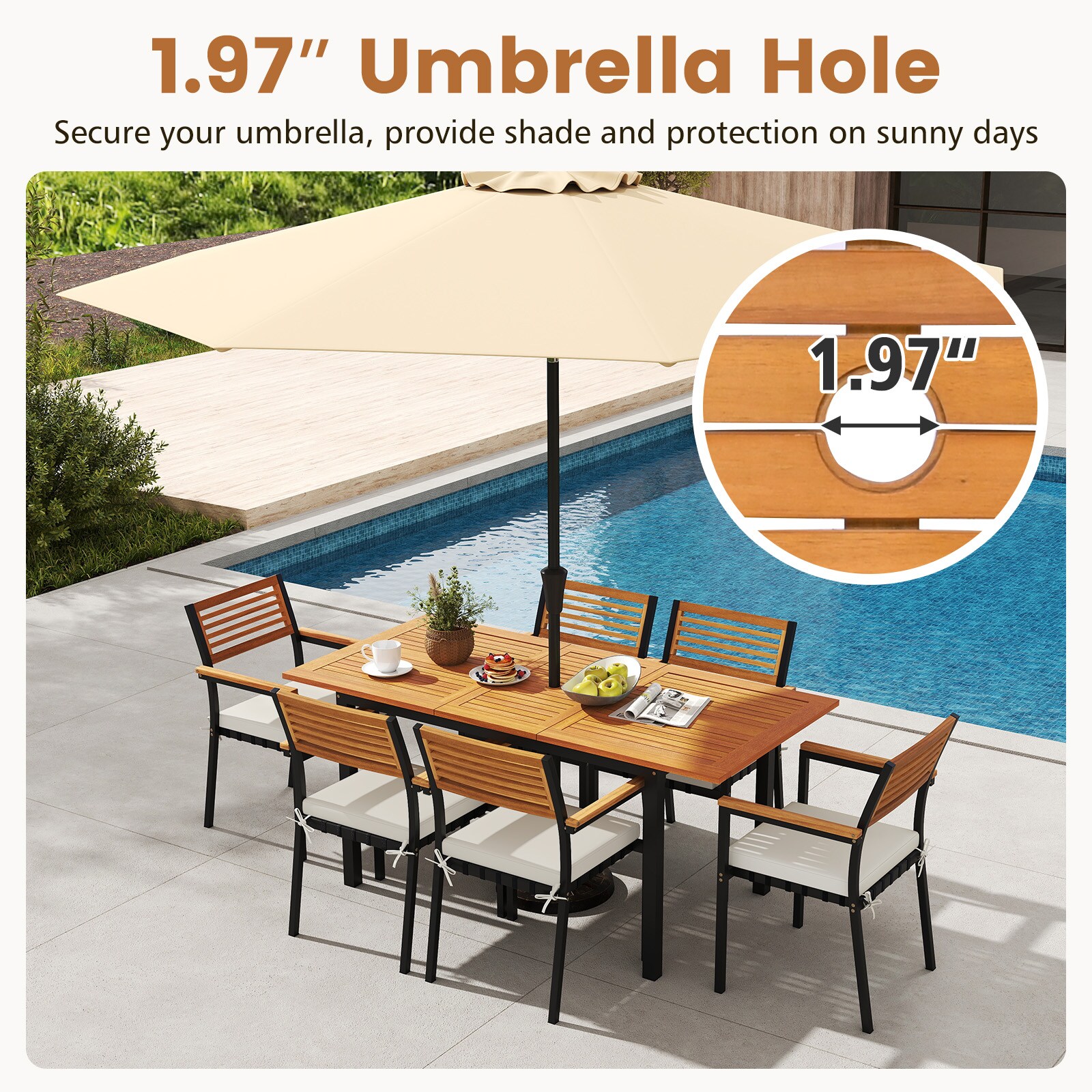 YERIVA O74114WH13DH Patio-Tables - View #4