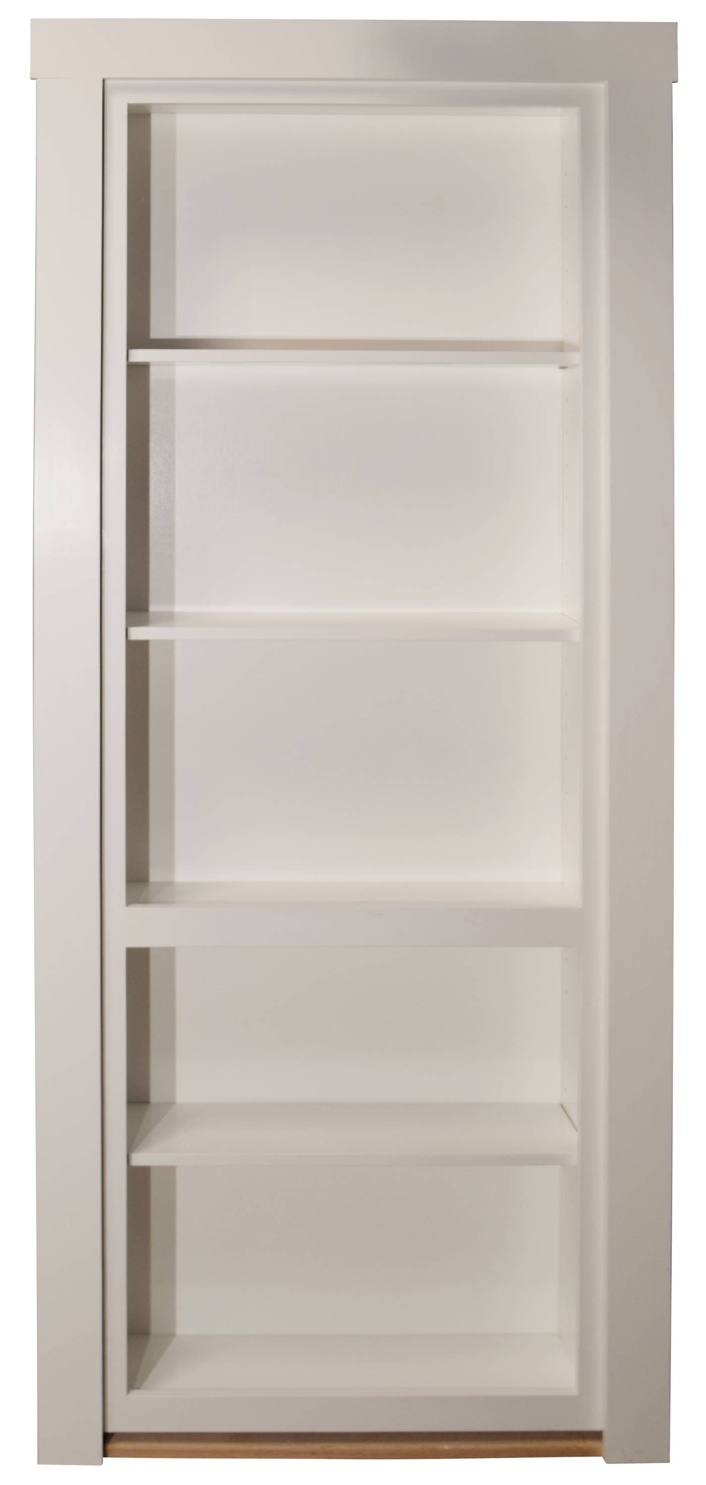 Hide-A-Way Doors 36 In. X 80 In Left Hand Out Swing Bookcase Door, Maple,  Painted White in the Hidden Doors department at