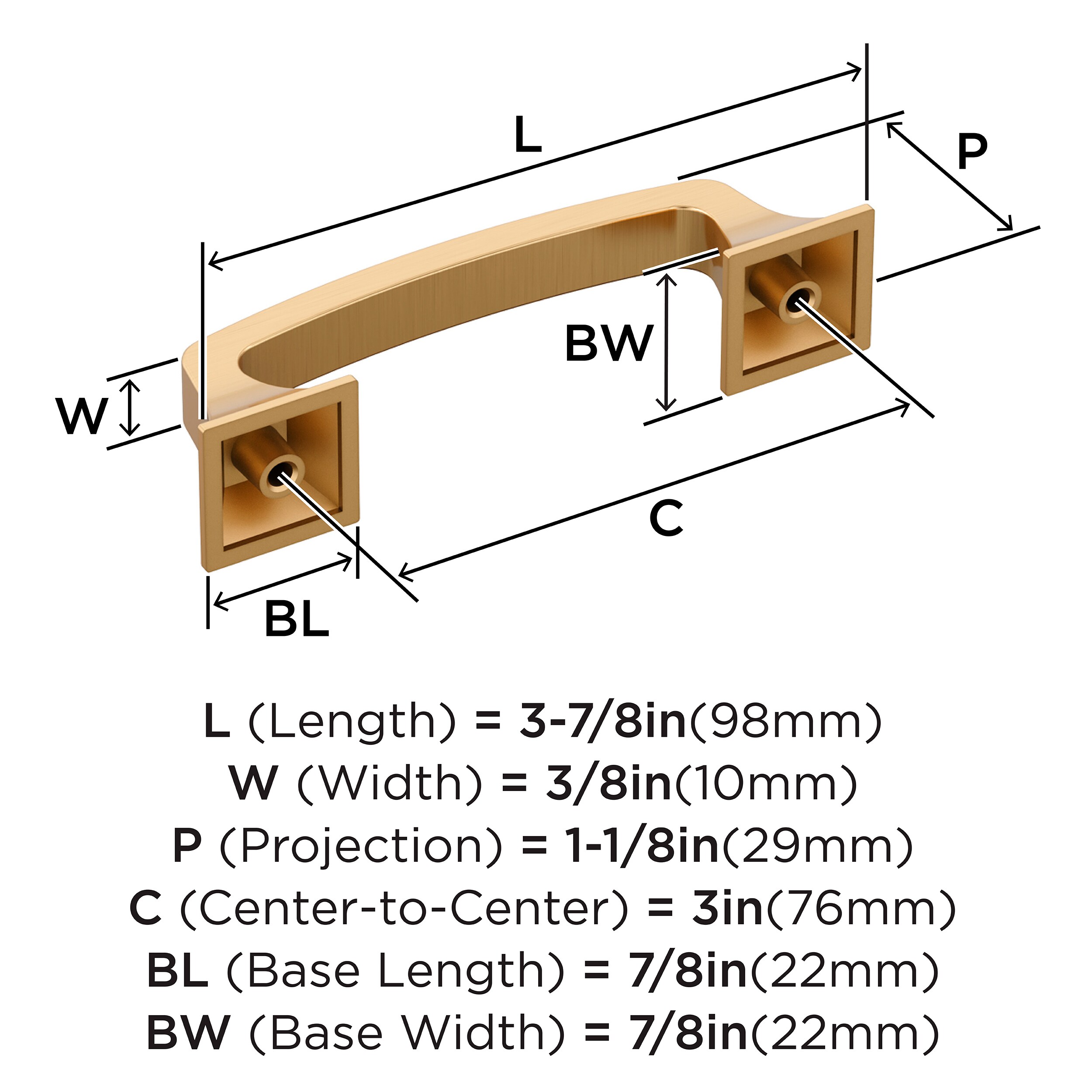 Amerock BP36778CZ Cabinet-Pulls - View #4