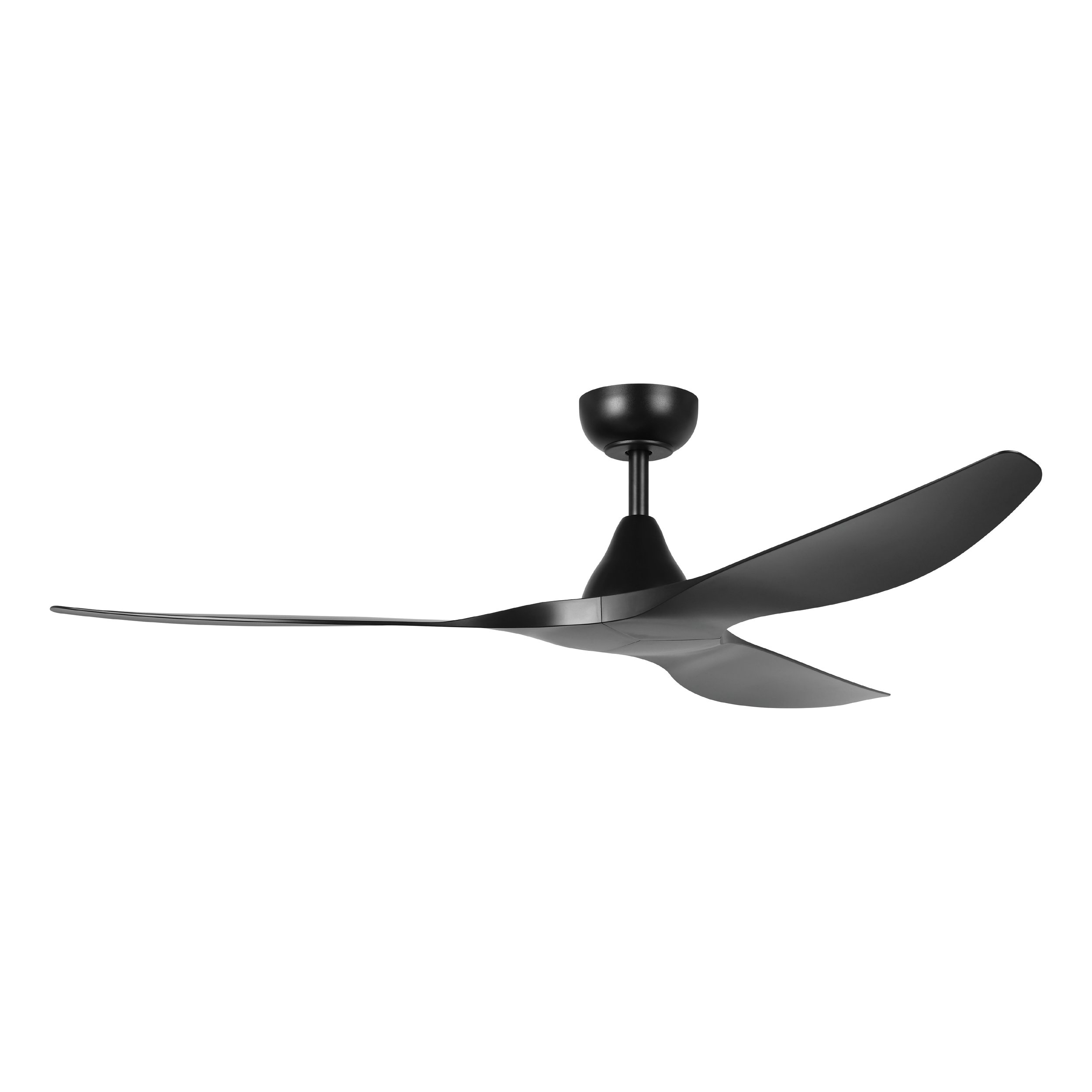 EGLO 235111-6002A Surfline 60 Black with Black Blades Ceiling Fan Without Light - Remote Included ( 3 -Blade )