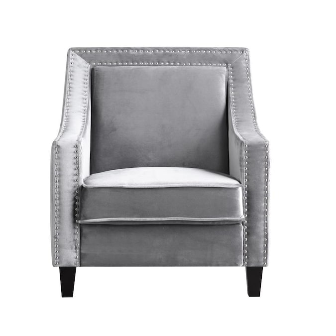 Chic Home Design Camren Modern Grey, Nailhead Arm Chair