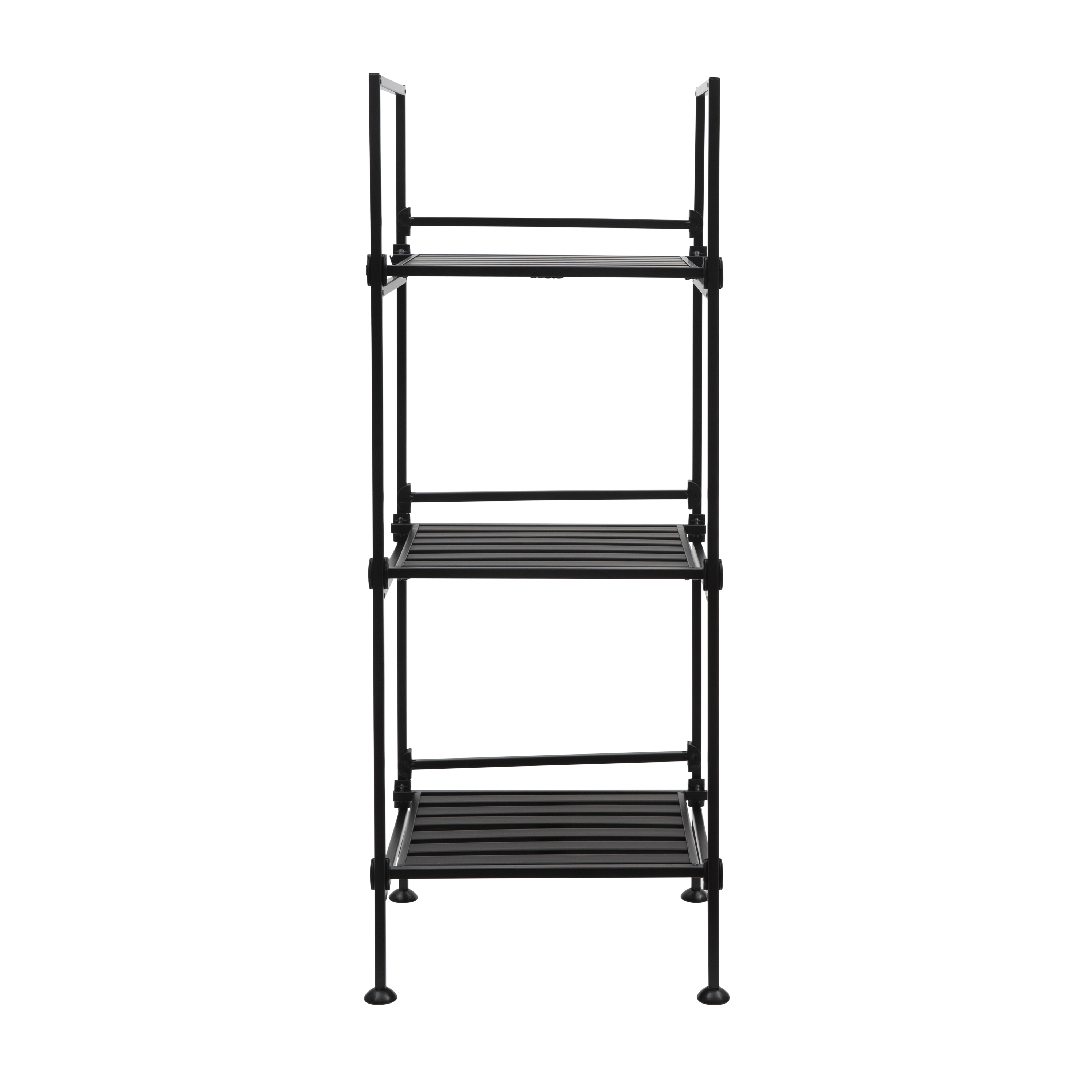 Organize It All Black 3-Tier Metal Freestanding Bathroom Shelf (13-in x  34-in x 11-in)