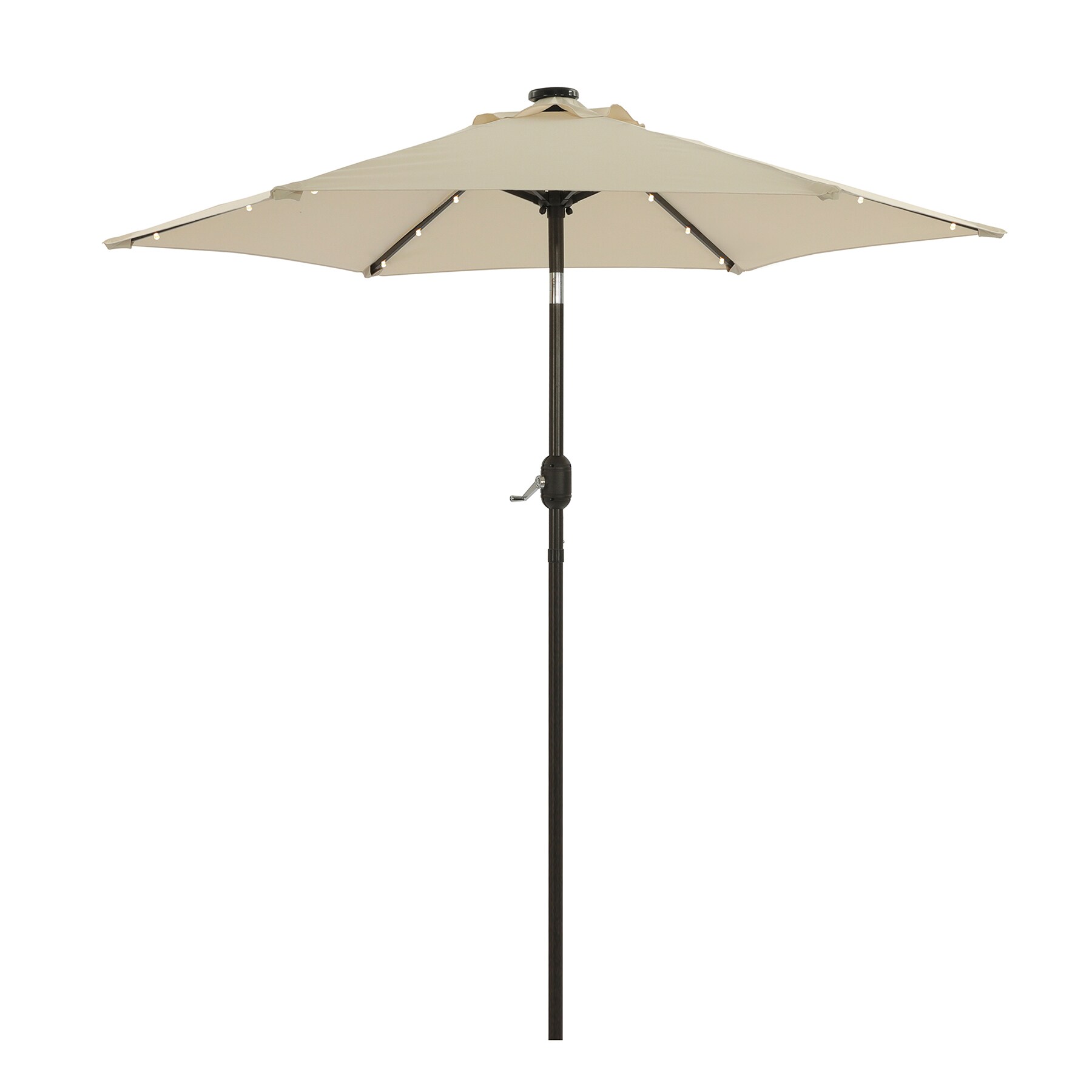 WELLFOR 7.5-ft Solar Powered Market Patio Umbrella in the Patio ...