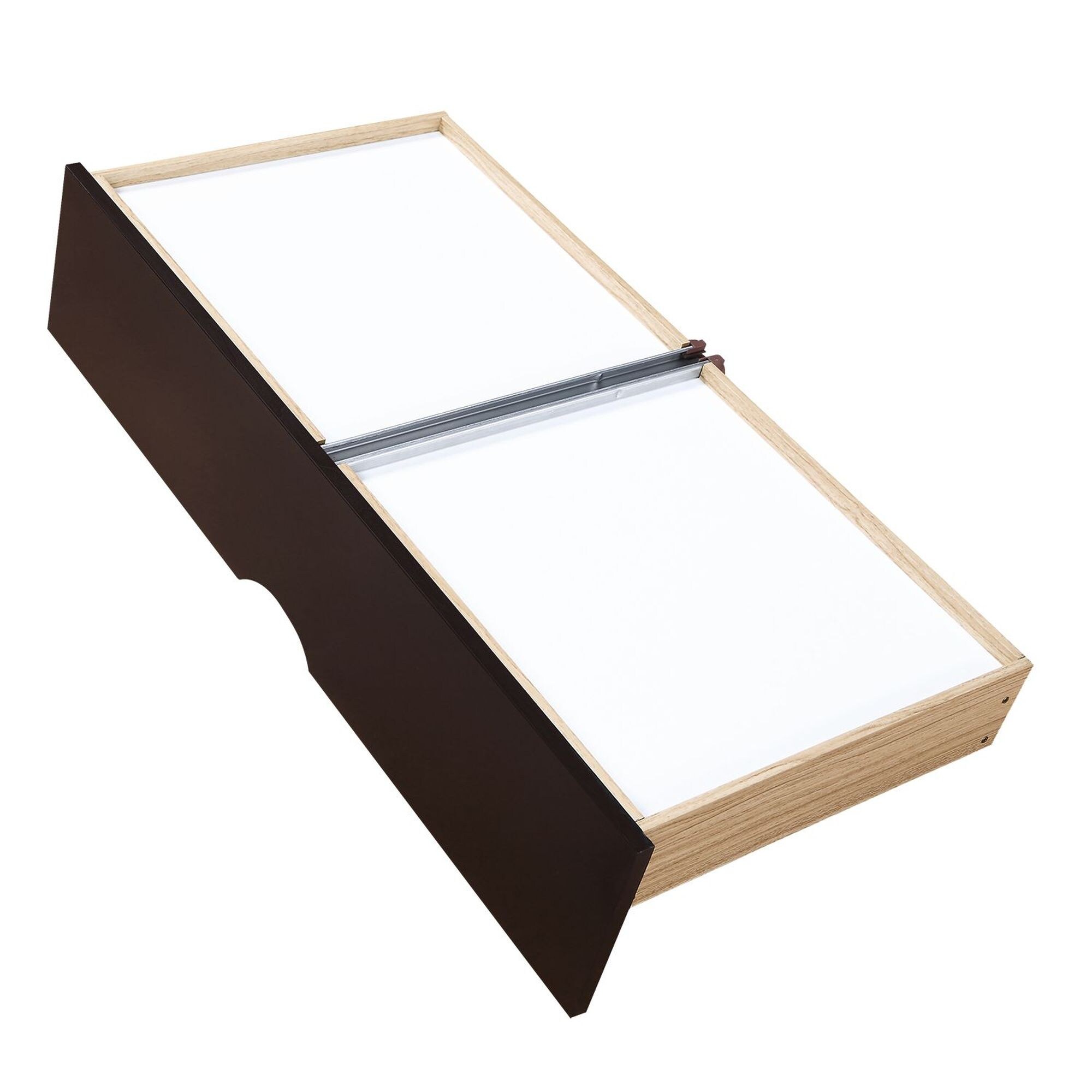 JASMODER WF194973AAP Espresso Twin Composite Platform Bed with Storage