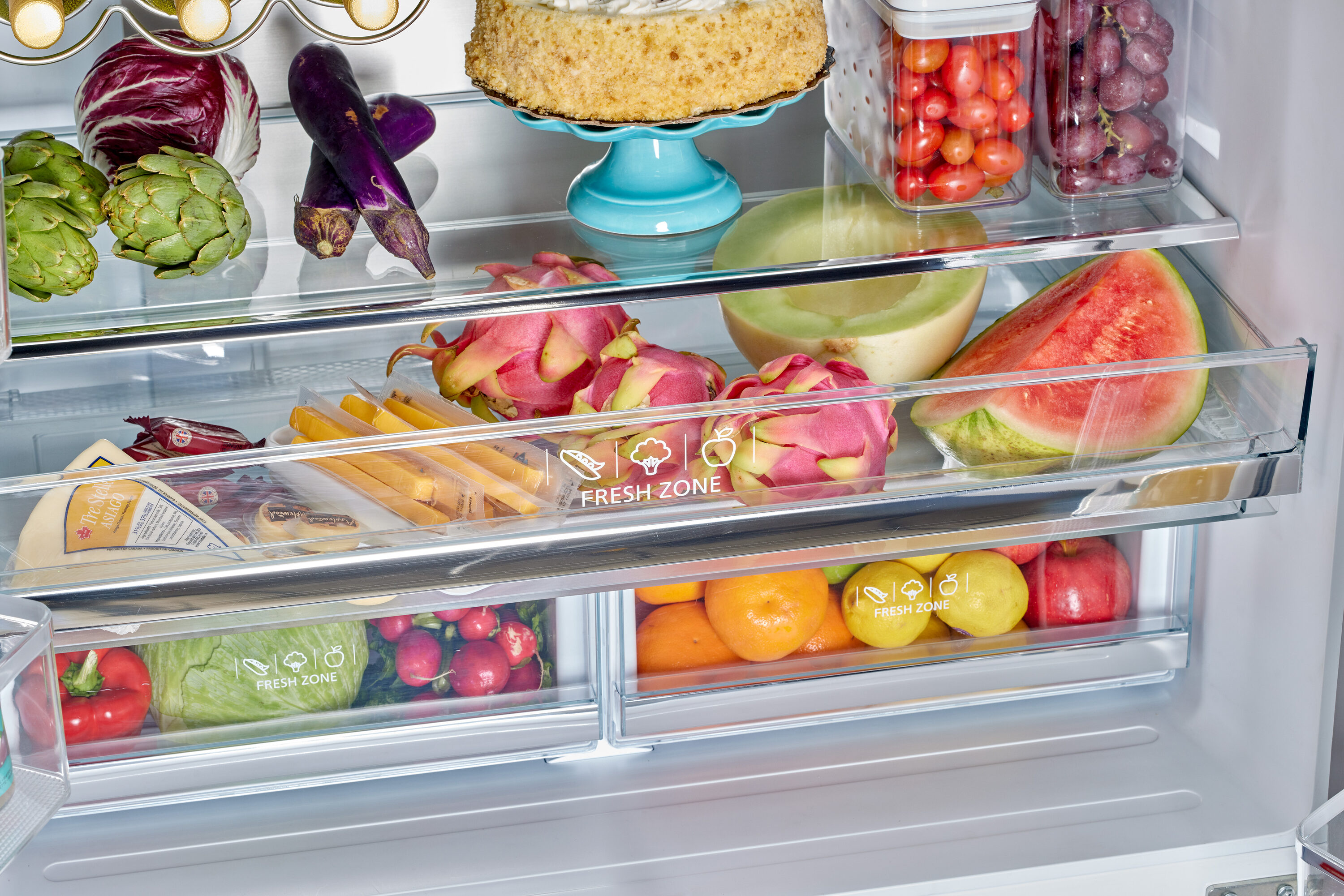 Ocean Mist Turquoise French Door Refrigerator with Ice Maker