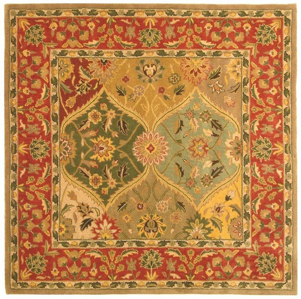 Hand-Tufted Heritage Blue Wool 4' Square Area Rug