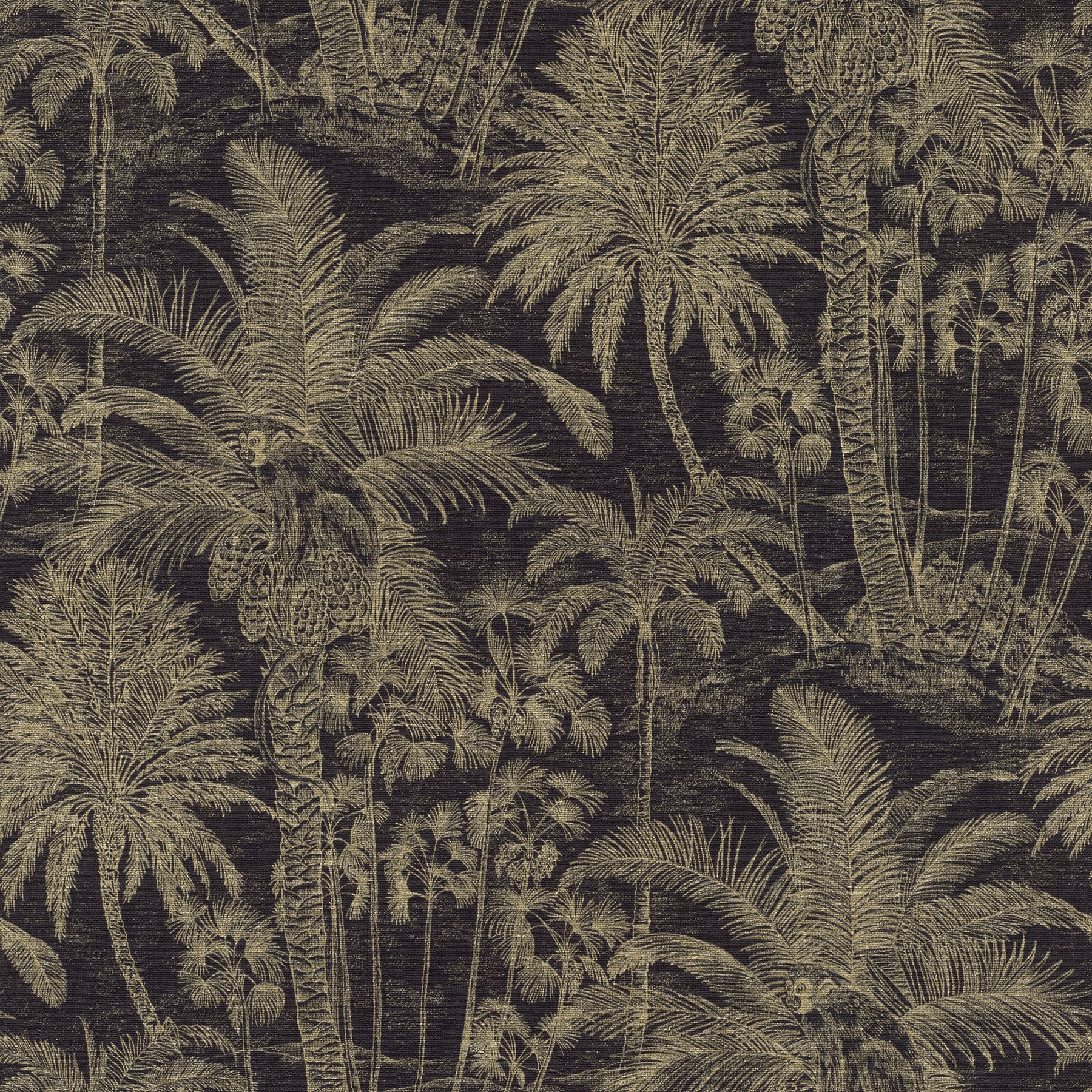Advantage 4035-832525 Windsong 57.5-Sq. Feet Black Vinyl Textured Ivy/Vines 3D Unpasted Wallpaper