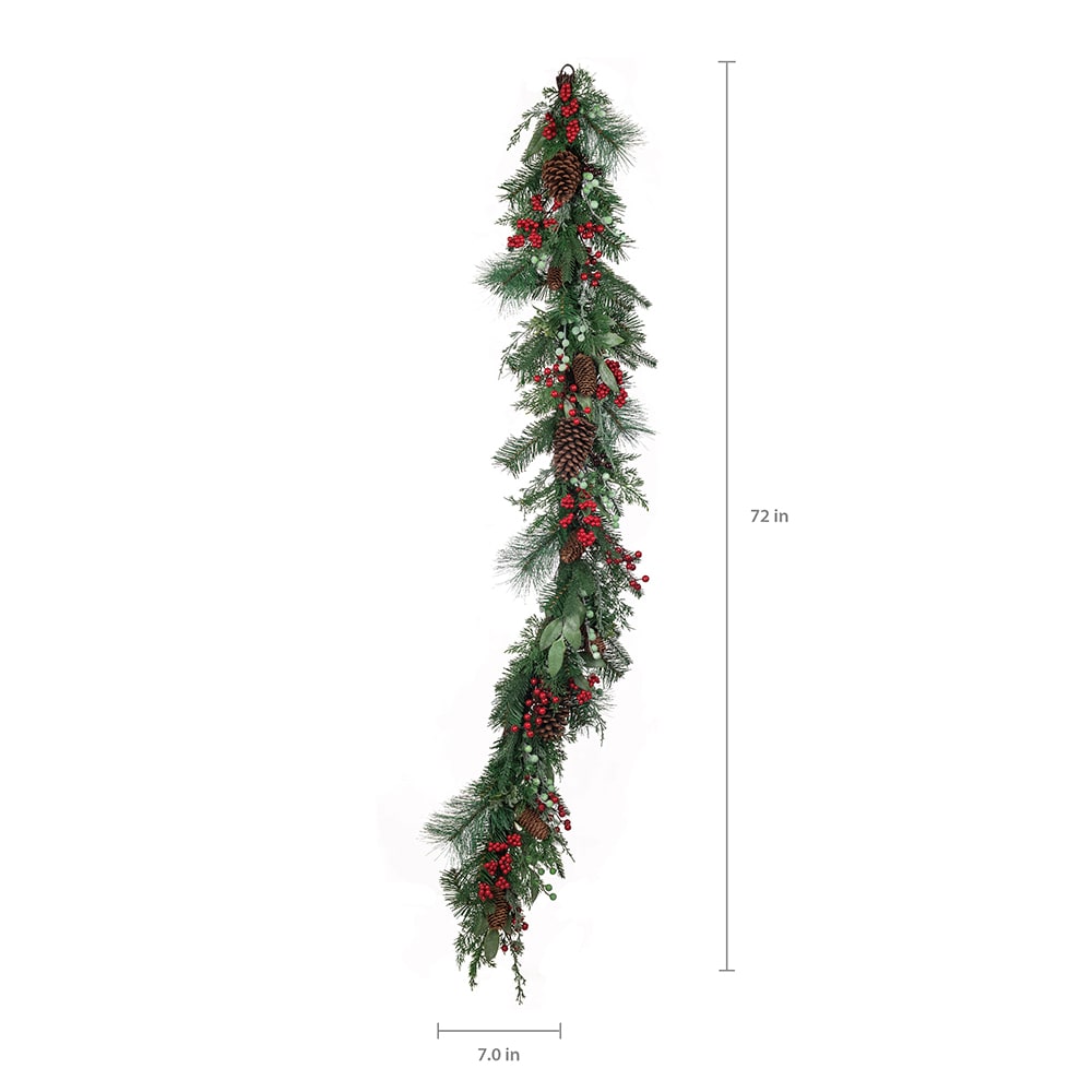 Holiday Living Indoor 6-ft Mixed Green Artificial Garland in the