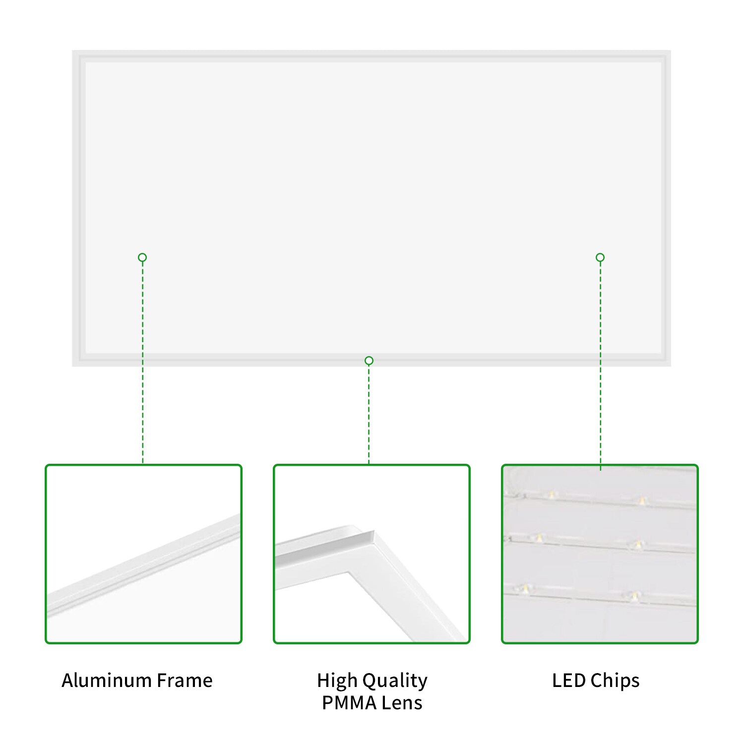 Cedar Hill 4-Pack 4-ft x 2-ft Cool White LED Panel Light in the LED ...