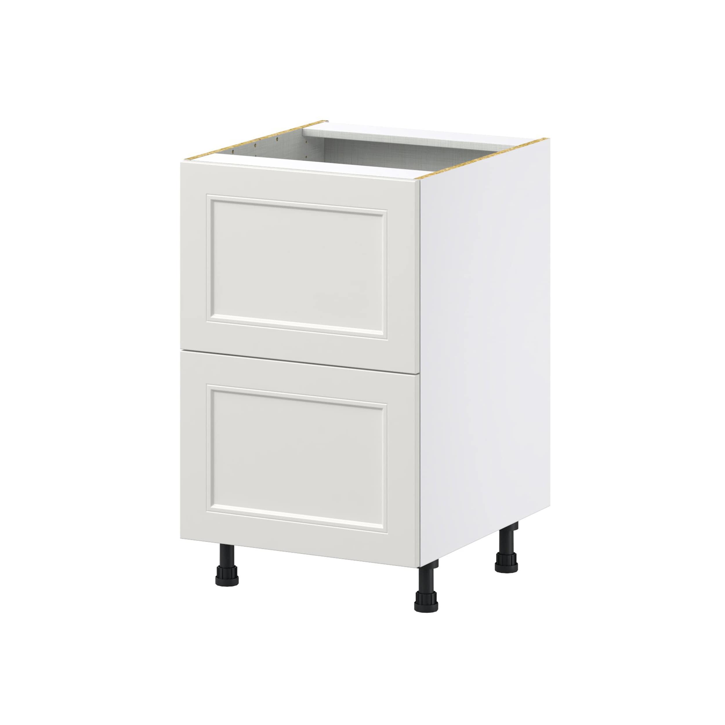 Hugo&Borg Belcourt 21-in W x 34.5-in H x 24-in D Gray Painted 3-Drawer Base Fully Assembled Cabinet (Recessed Panel Style)