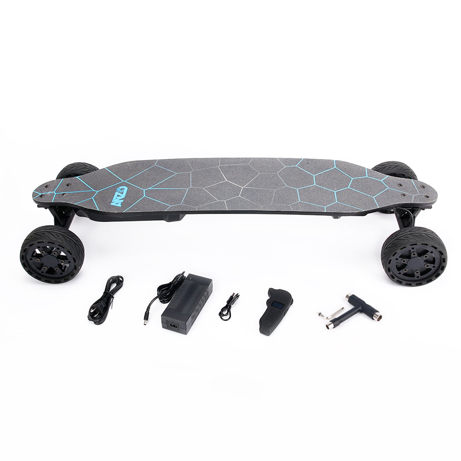 SINOFURN All Terrain Dual 1000X2 Hub Motor Electric Skateboard with 32Mph  Max Speed,25-Mile Range,9600Mah Battery in the Scooters department at