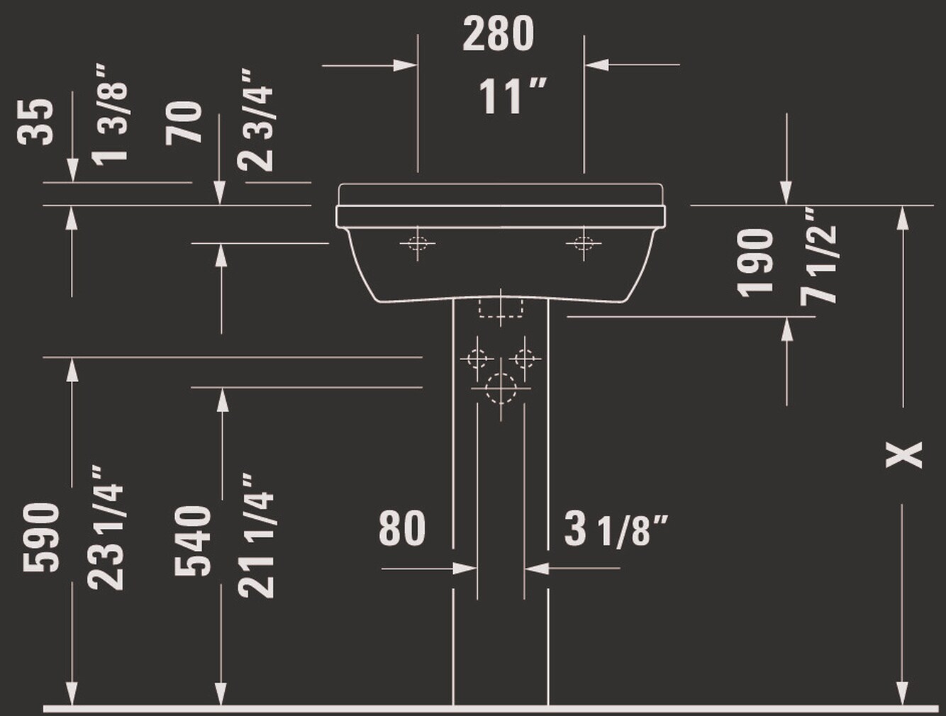 Duravit 0300550000 Bath-Sink - View #12