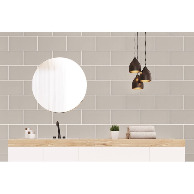 Emser Ombre 16-Pack Taupe 6-in x 12-in Glazed Ceramic Subway Wall Tile Emser Ombre 16-Pack Taupe 6-in x 12-in Glazed Ceramic Subway Wall Tile