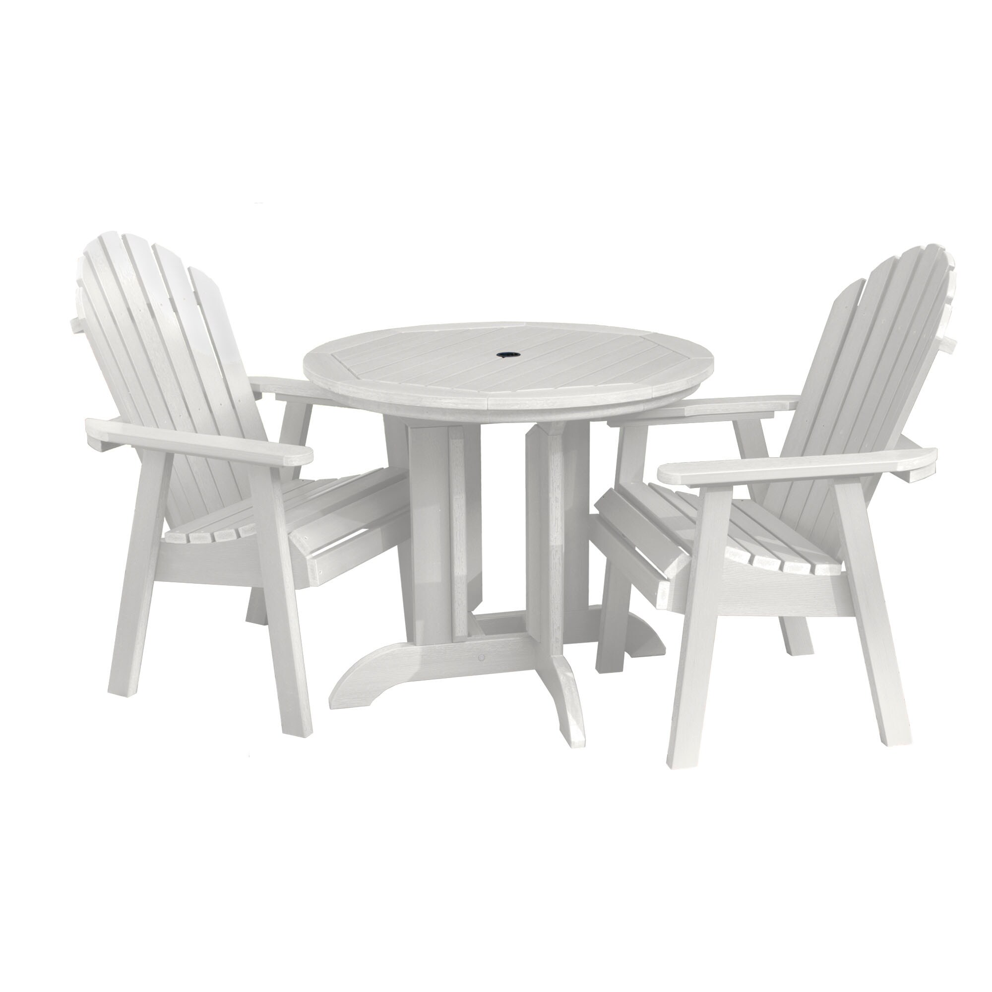 highwood The Adirondack 3-Piece White Patio Dining Set at Lowes.com