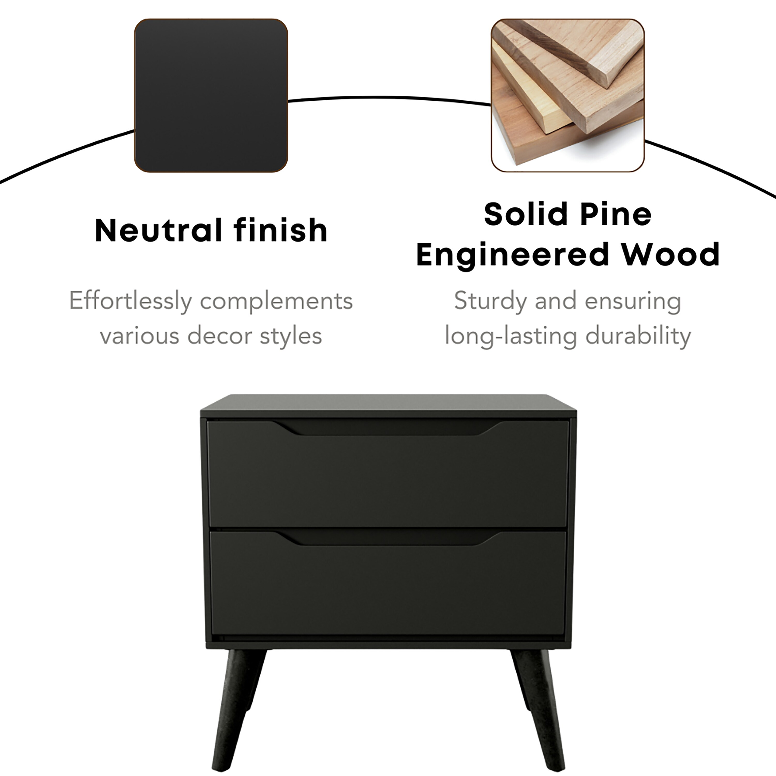 Furniture of America IDF-7386BK-N nightstands - View #9