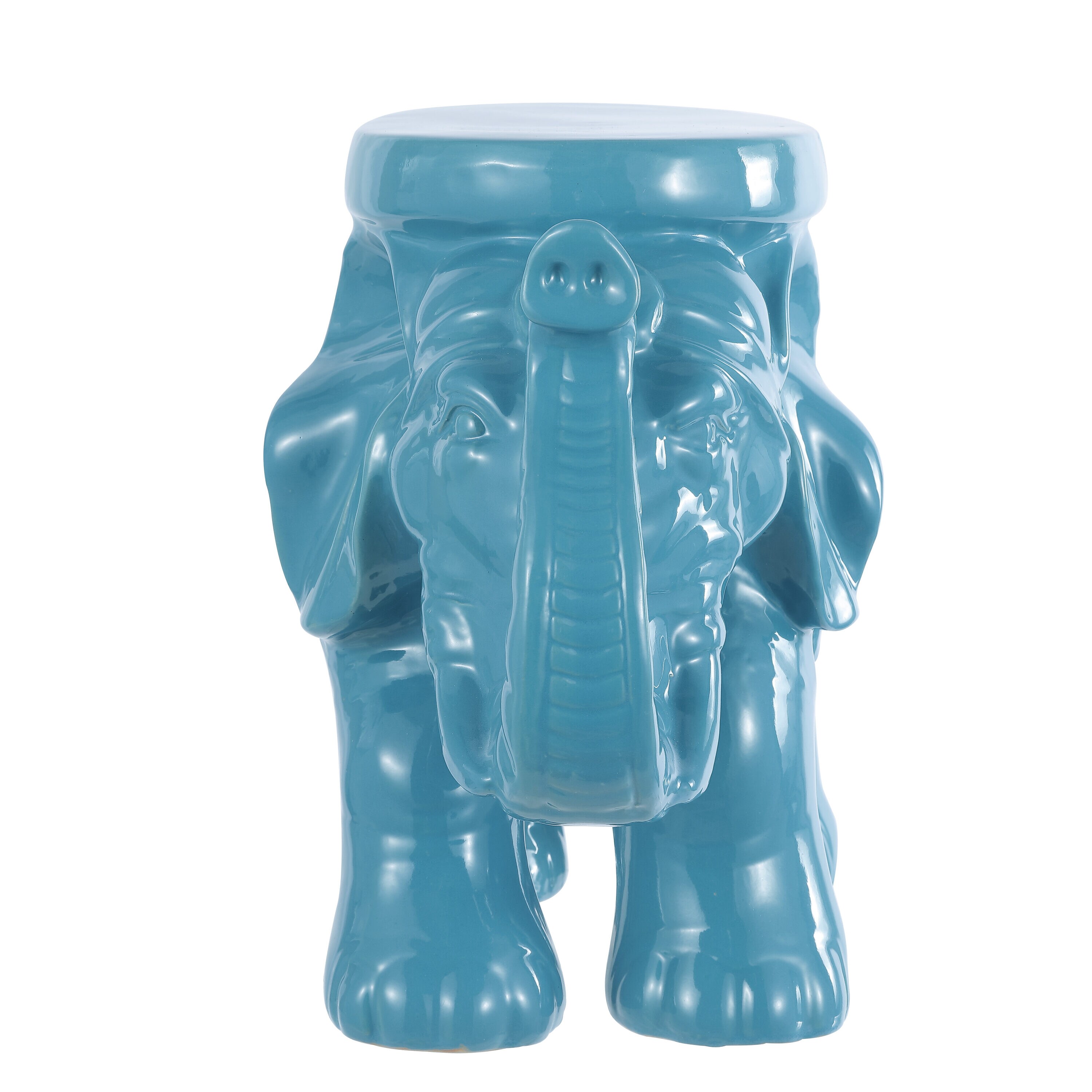 JONATHAN Y White Elephant Contemporary Transitional 14.25-in