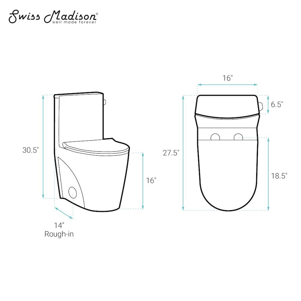 Swiss Madison SM-5-1T0808MB toilets - View #5