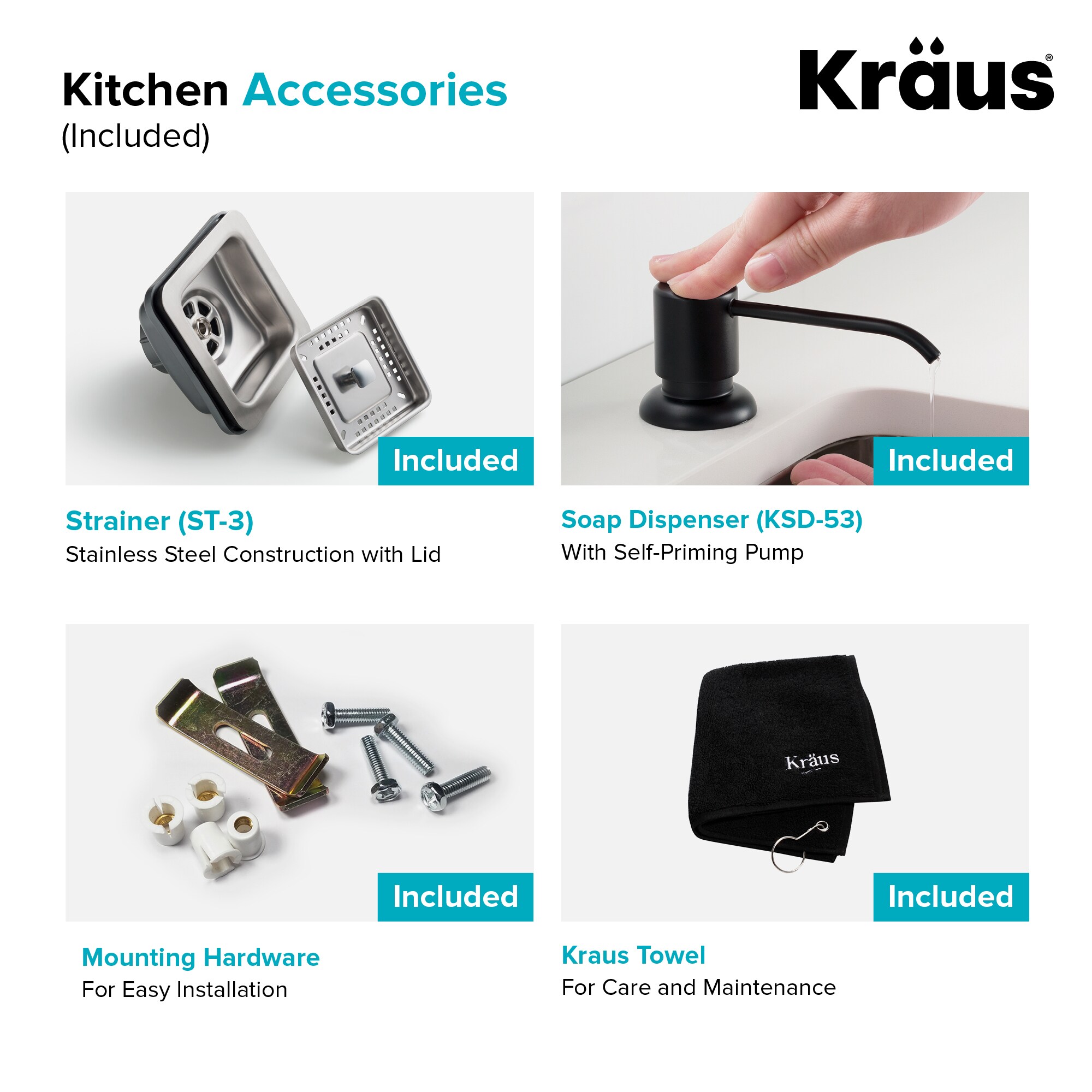 Kraus KHU24L-1610-53SSMB Laundry-Tubs-Utility-Sinks - View #10