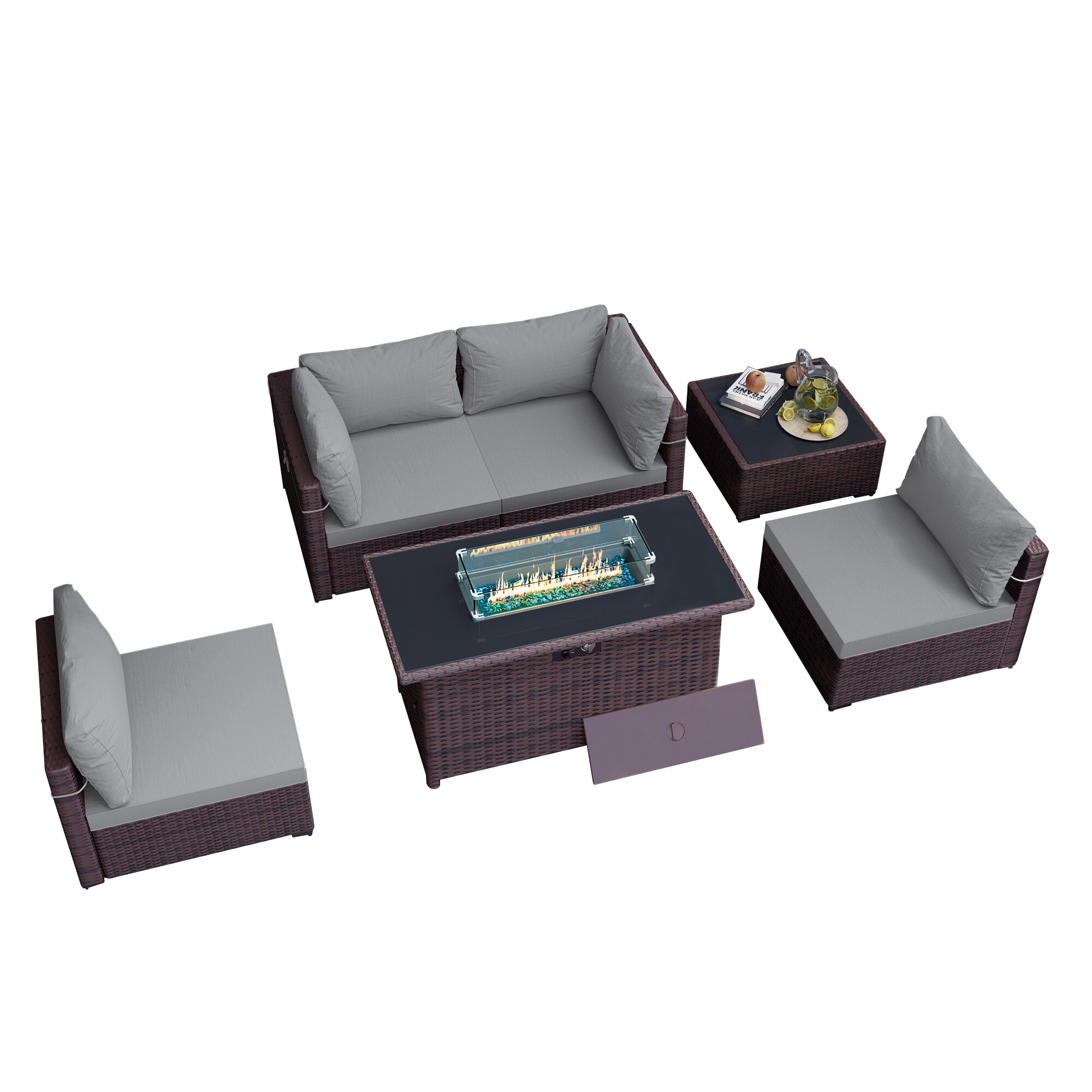 UPHA TBSF-AB43BR-LGRAY Patio-Conversation-Sets - View #2